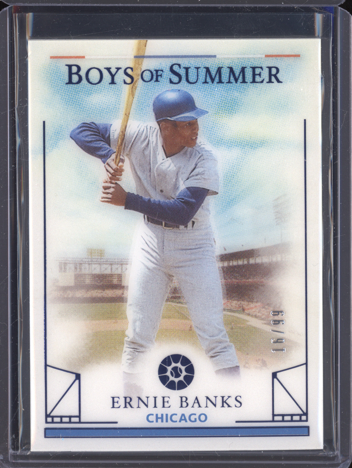Ernie Banks 2024 Panini Boys of Summer 21 Blue 16/99