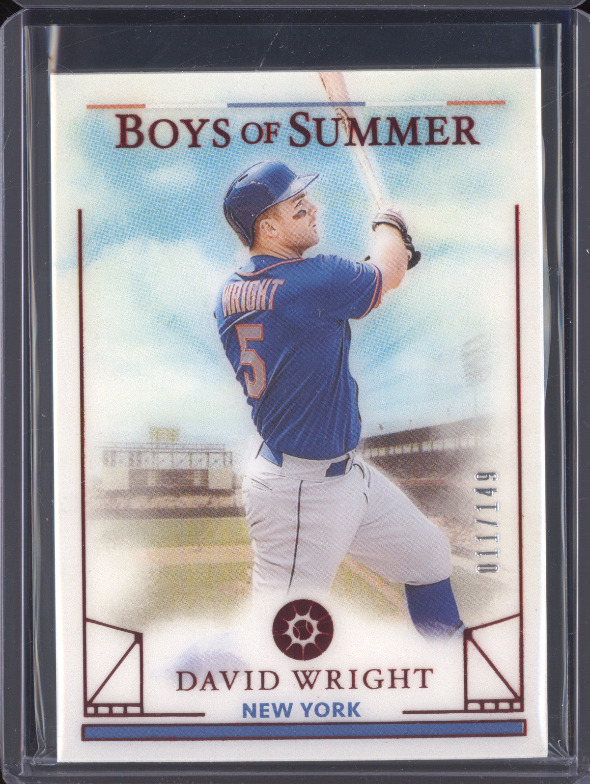 David Wright 2024 Panini Boys of Summer 50 Red 11/149