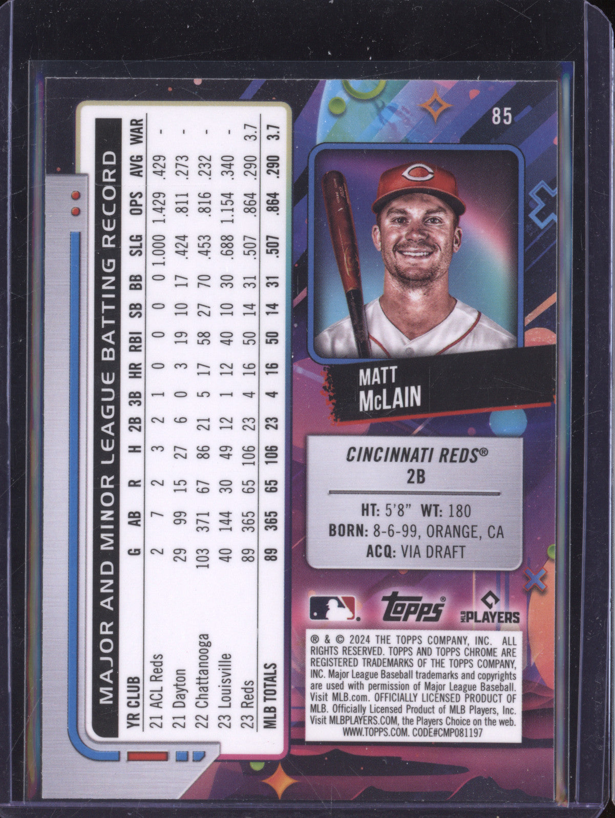 Matt McLain 2024 Topps Cosmic Chrome 85 Nucleus Refractor
