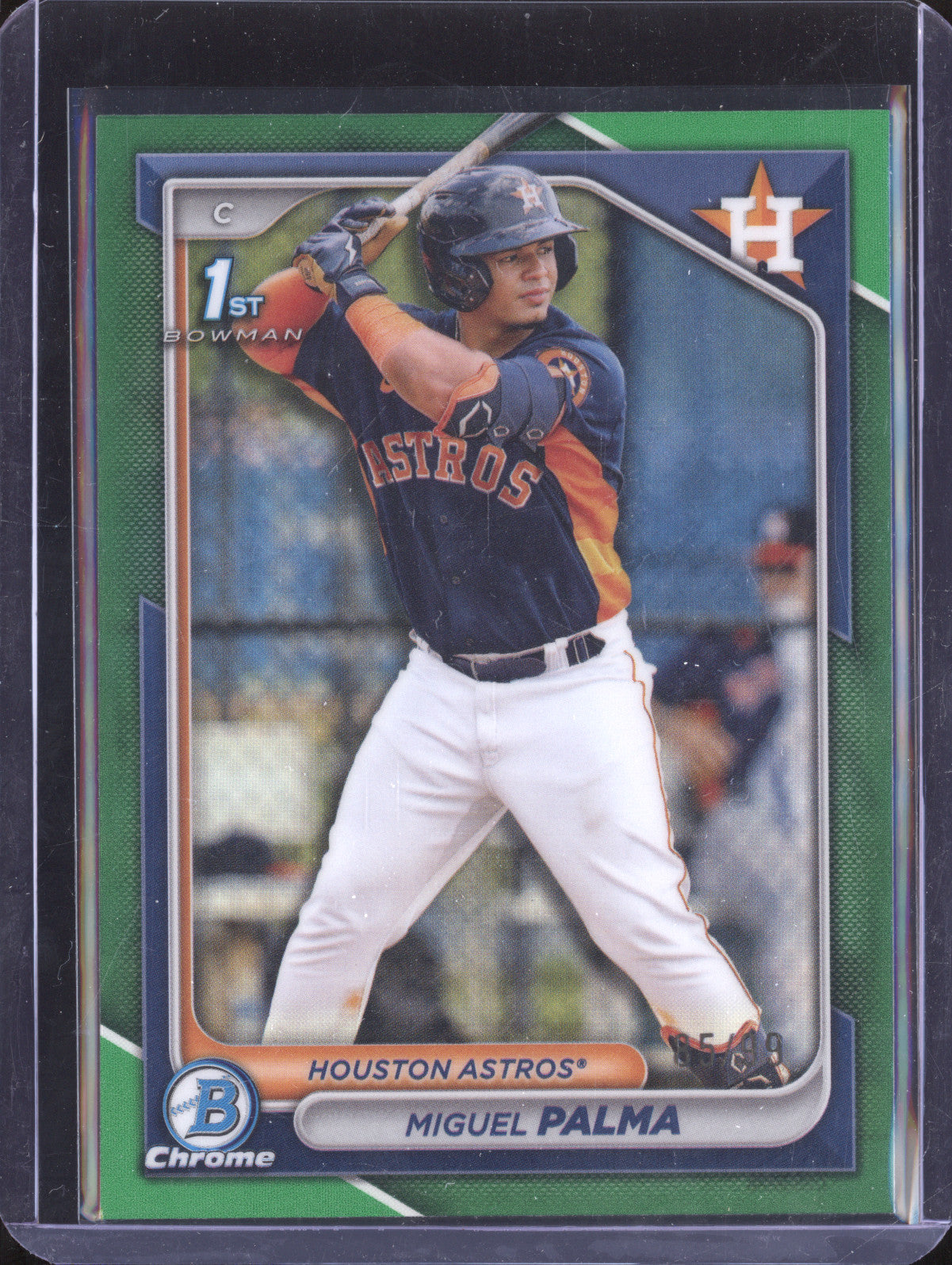 Miguel Palma 2024 Bowman Chrome BCP-166 Green Refractor 1st RC 85/99