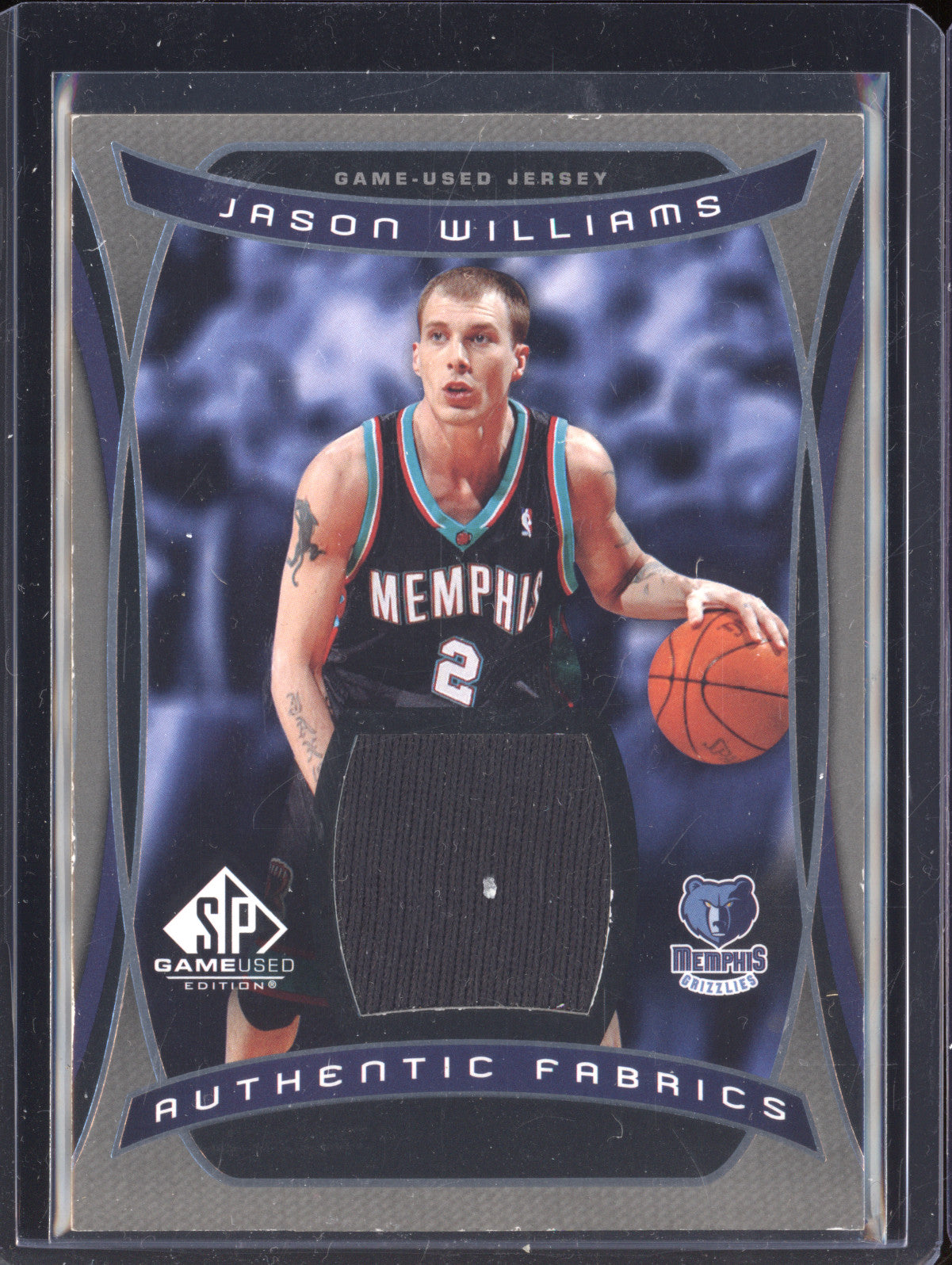 Jason Williams 2004-05 Upper Deck SP Game Used AF-JW Authentic Fabrics