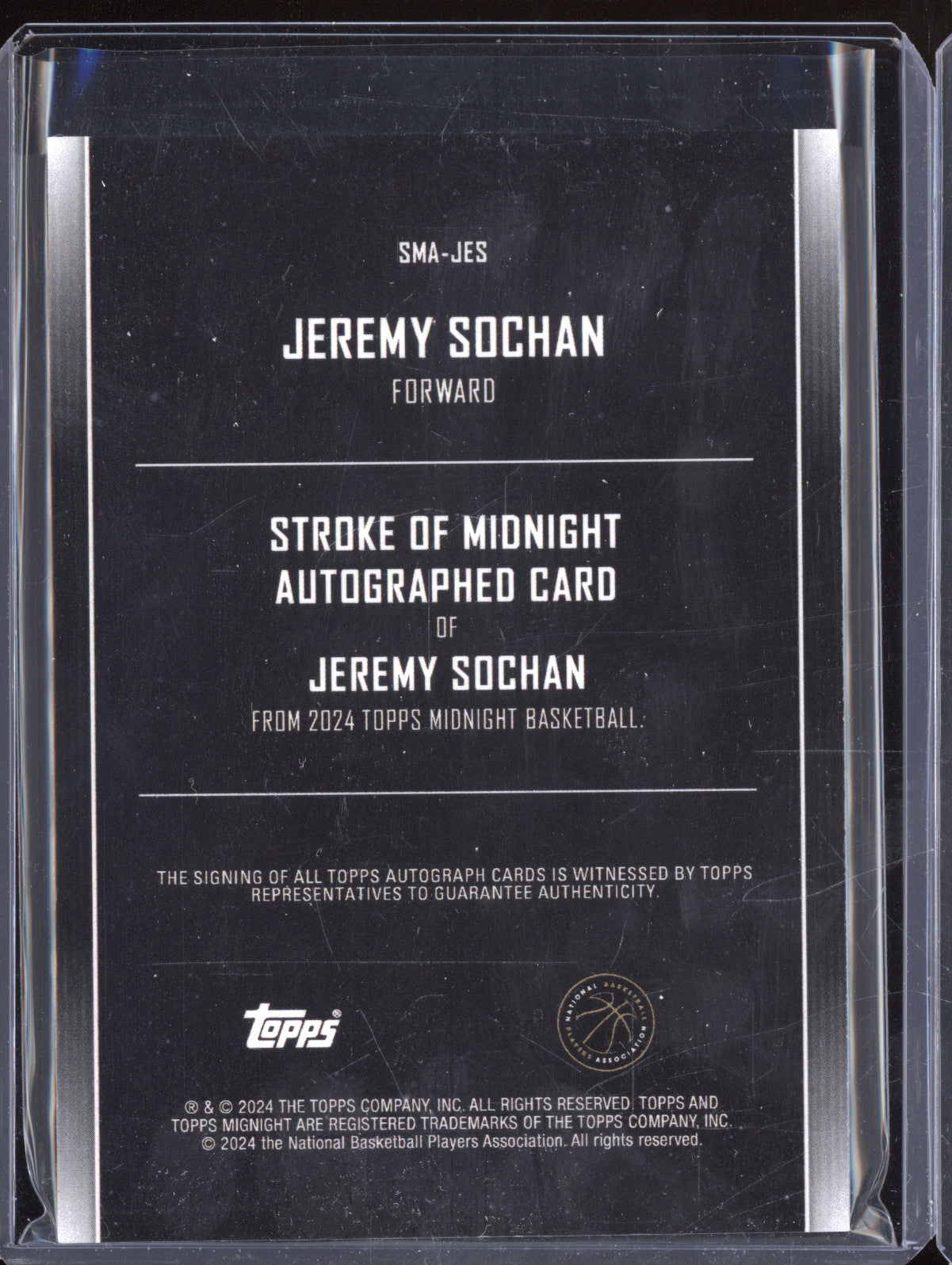 Jeremy Sochan 2023-24 Topps Midnight Stroke of Midnight Auto Daybreak 12/12