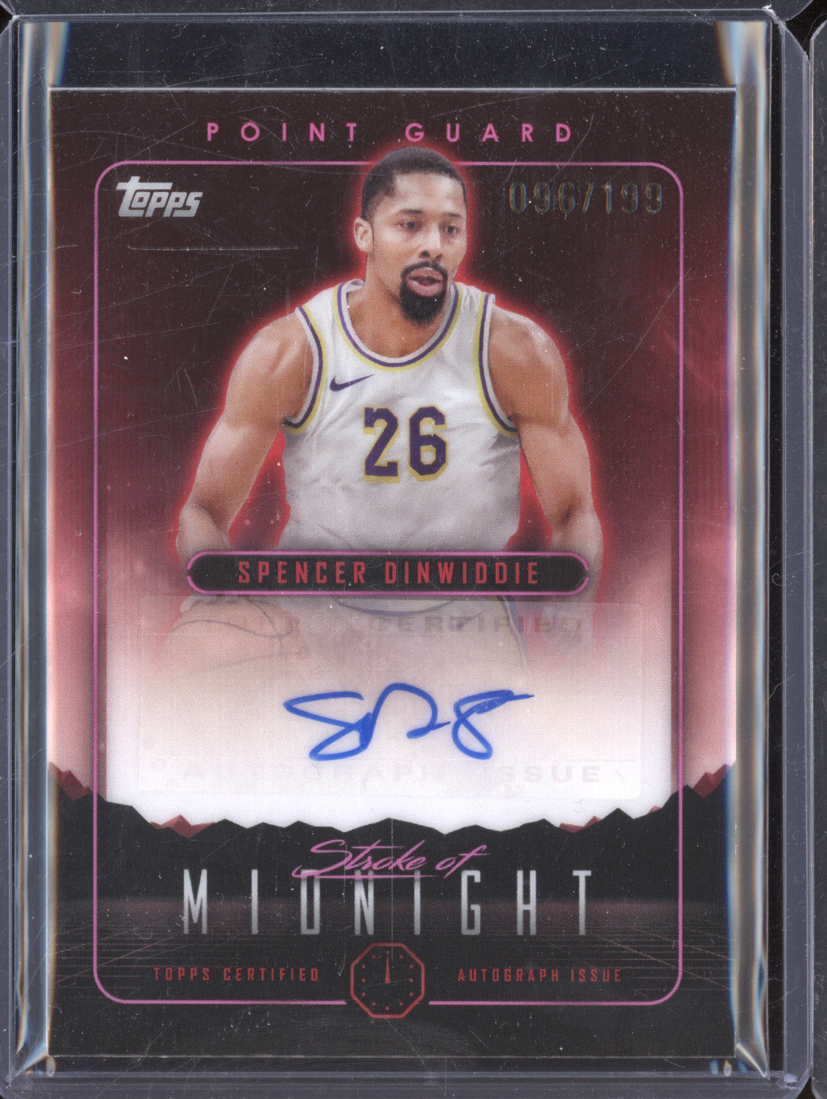 Spencer Dinwiddie 2023-24 Topps Midnight Stroke of Midnight Auto Twilight /199