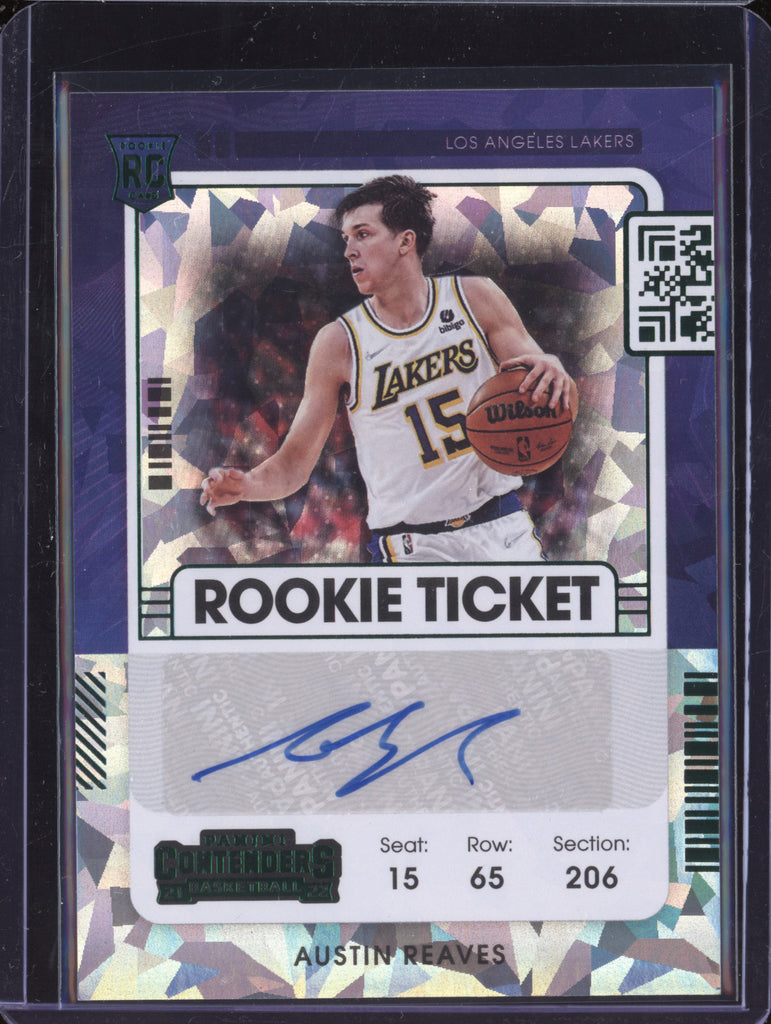 2021 Panini Contenders Austin authentic Reaves Rookie Ticket Auto PSA 8