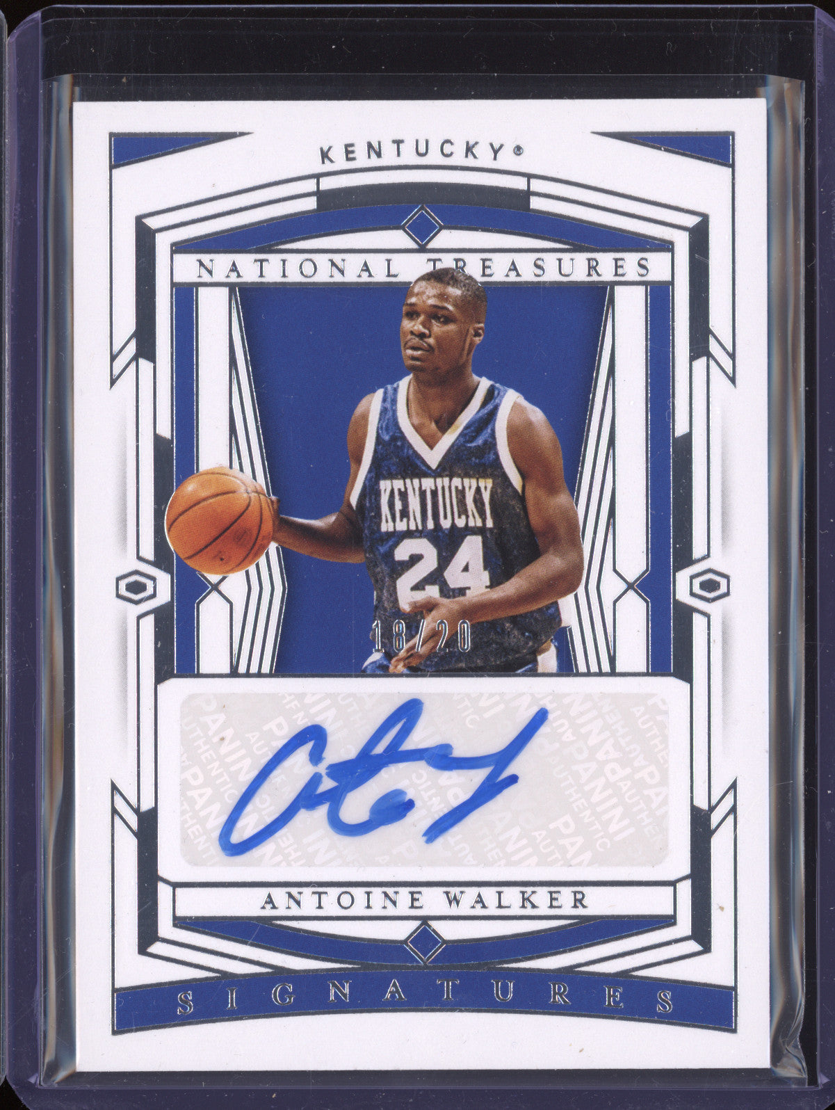 Antoine Walker 2020 Panini NT Collegiate LS-AW Legacy Signatures 18/20