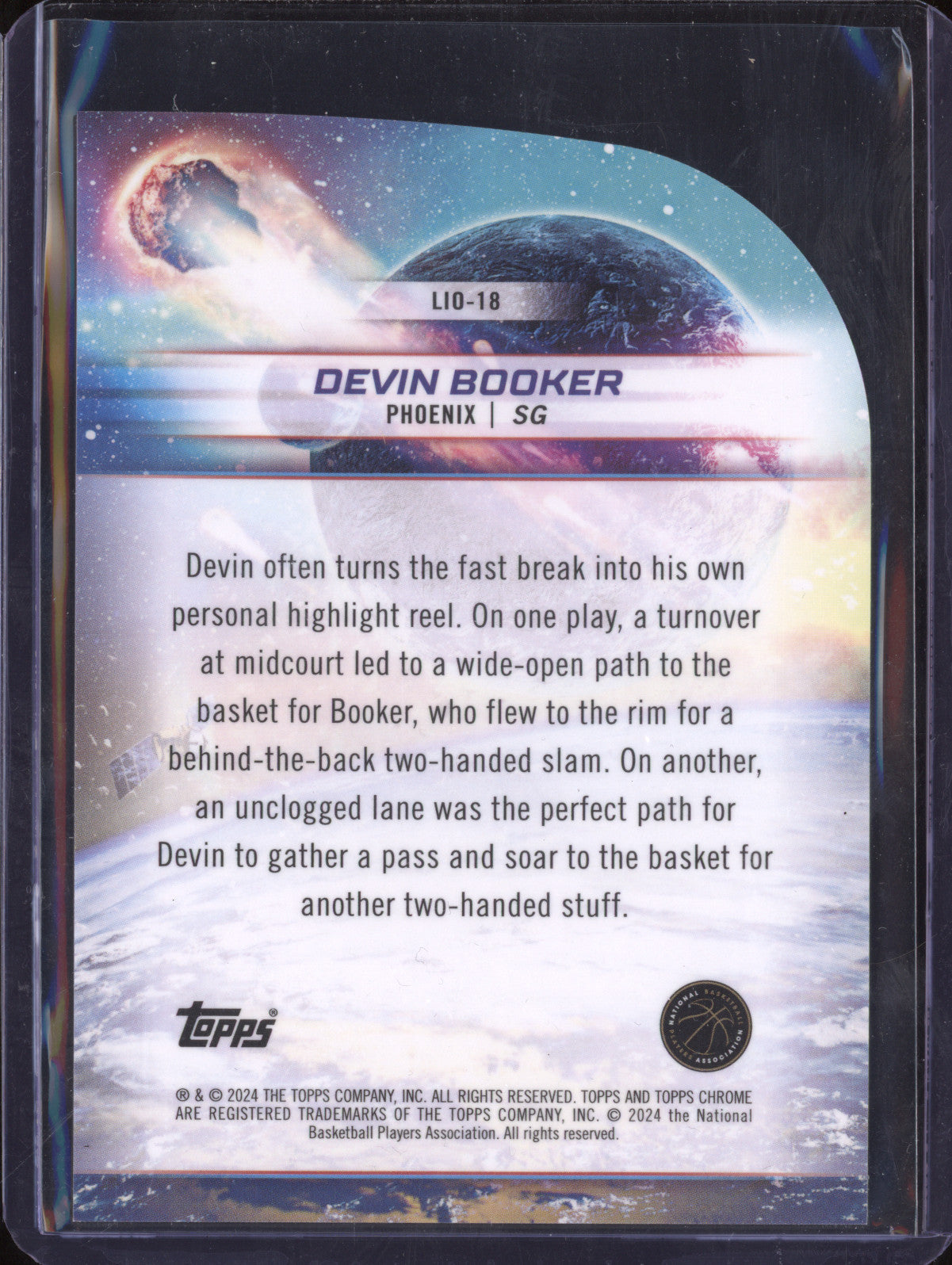 Devin Booker 2023 Topps Cosmic Chrome Launched into Orbit Gold Interstellar /50