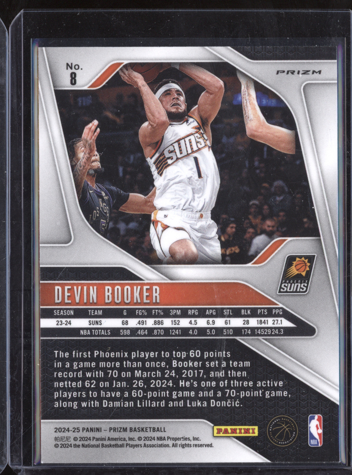Devin Booker 2024-25 Panini Prizm 8 Snakeskin