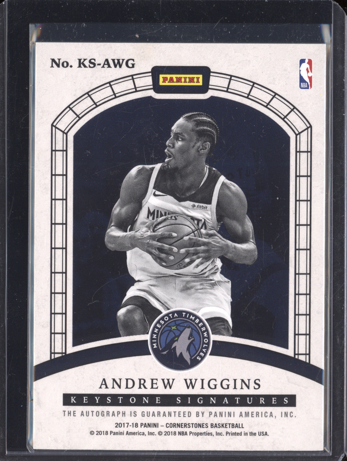 Andrew Wiggins 2017-18 Panini Cornerstones KS-AWG Cornerstones Granite Auto /25