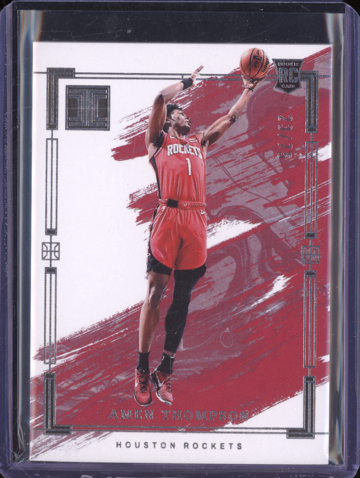 Amen Thompson 2023-24 Panini Impeccable 33 Silver RC 23/75