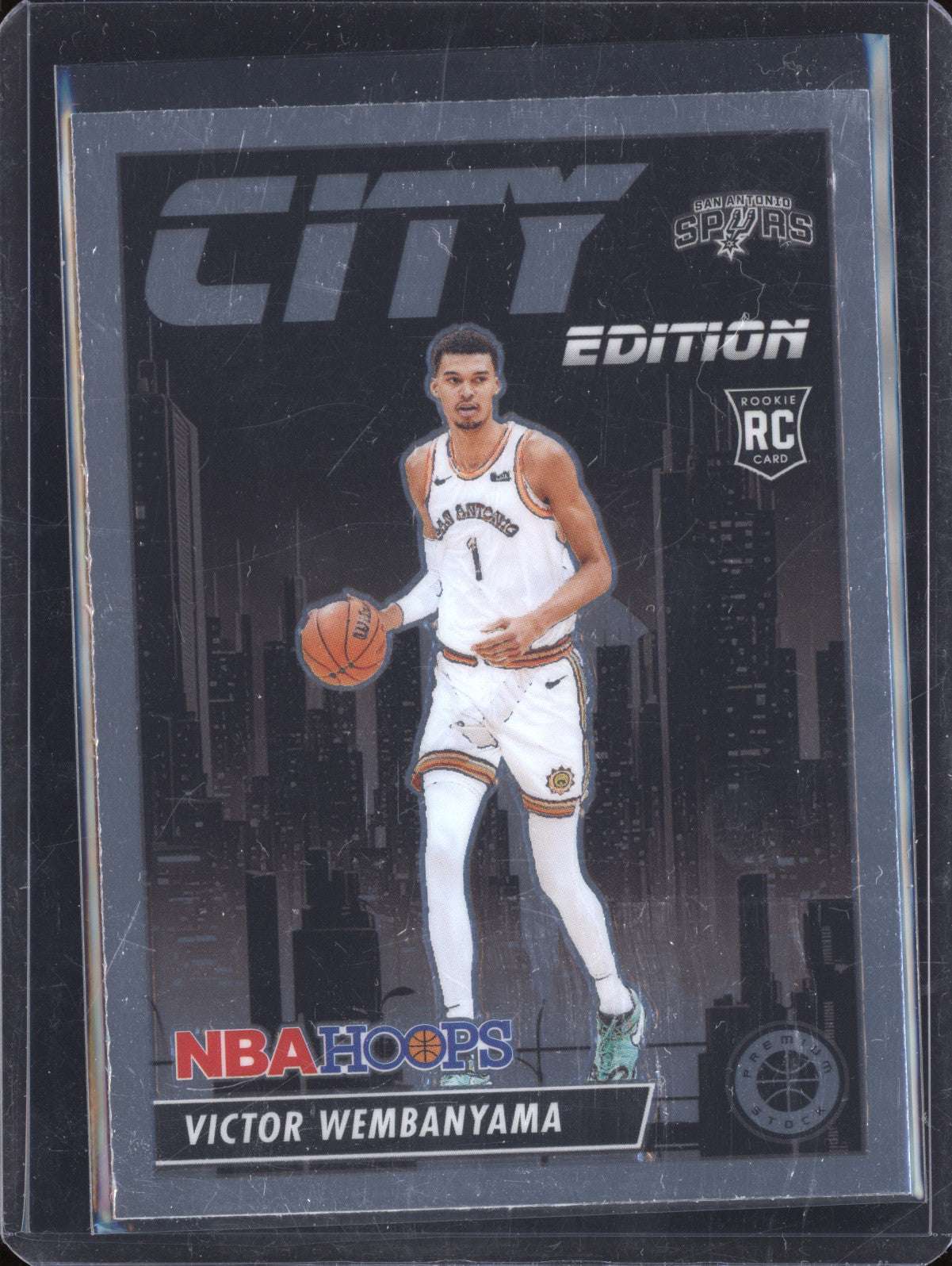 Victor Wembanyama 2023-24 Panini Hoops Premium Stock 24 City Edition RC