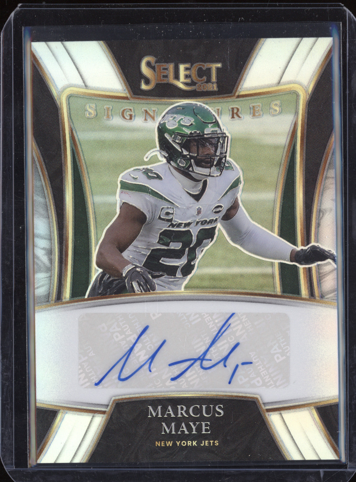 Marcus Maye 2021 Panini Select SSP-MMA Select Signatures Prizm