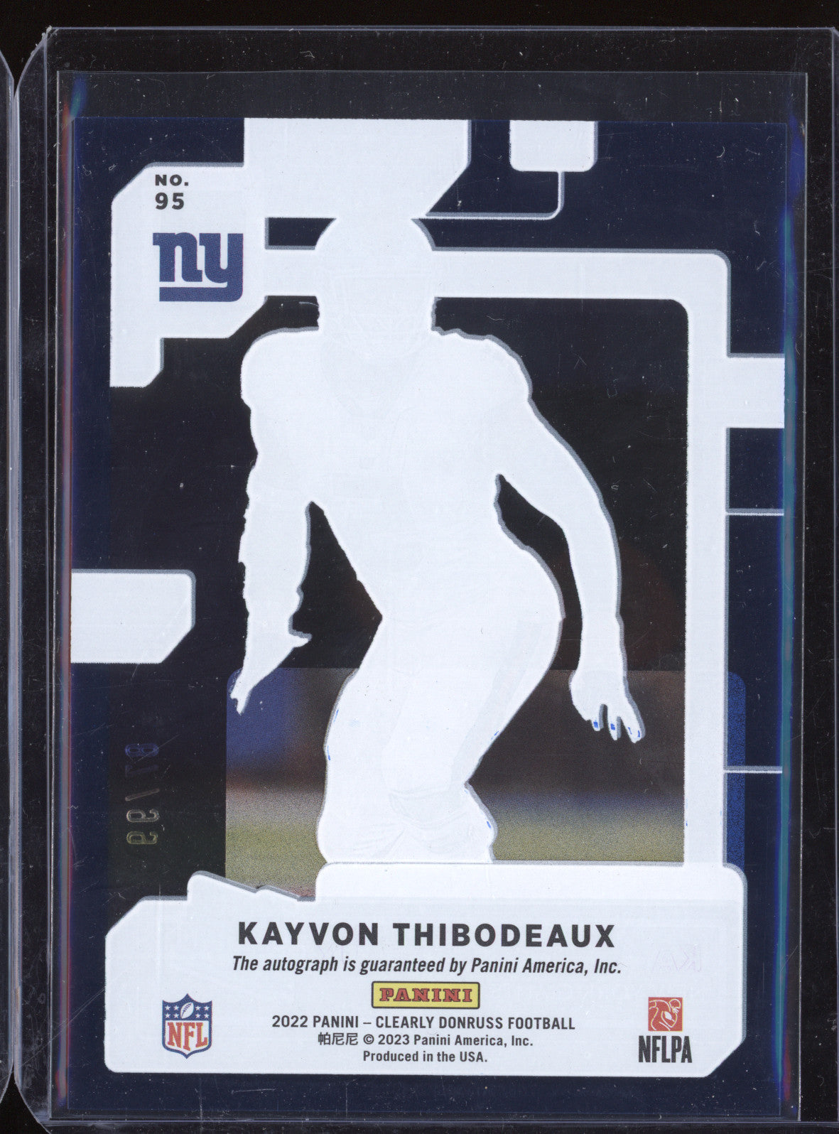 Kayvon Thibodeaux 2022 Panini Clearly Donruss 95 Blue RC 87/99