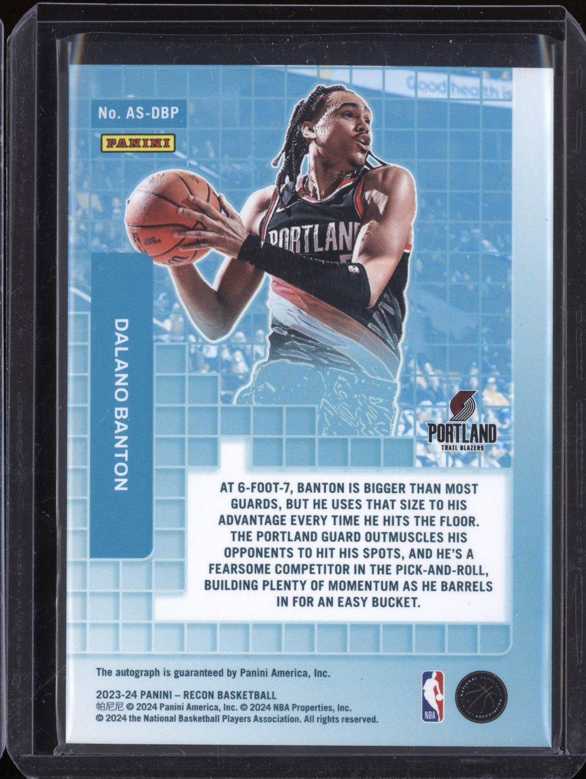 Dalano Banton 2023-24 Panini Recon AS-DBP Archetype Signatures Gold 8/10