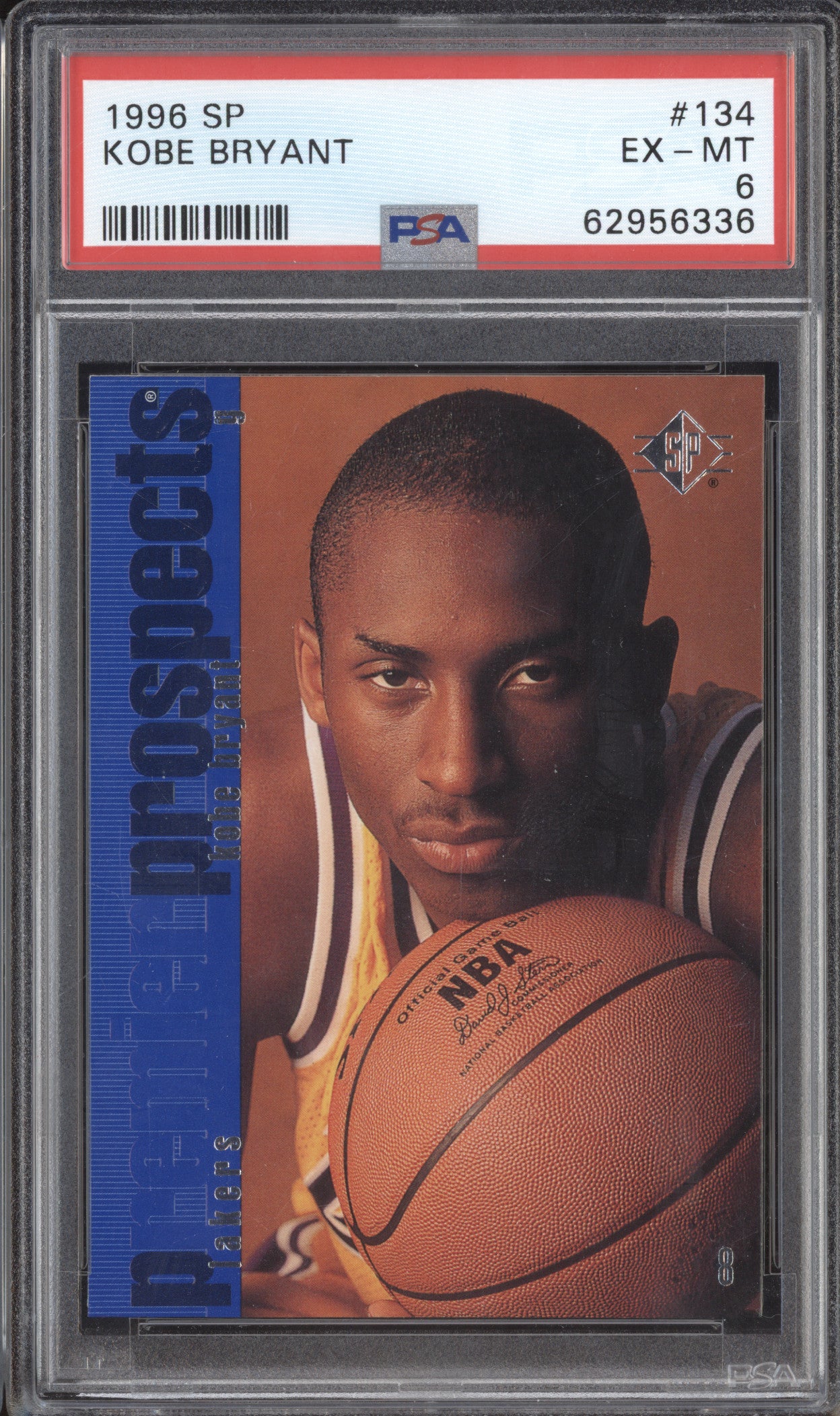 Kobe Bryant 1996-97 SP 134 Premier Prospects RC PSA 6