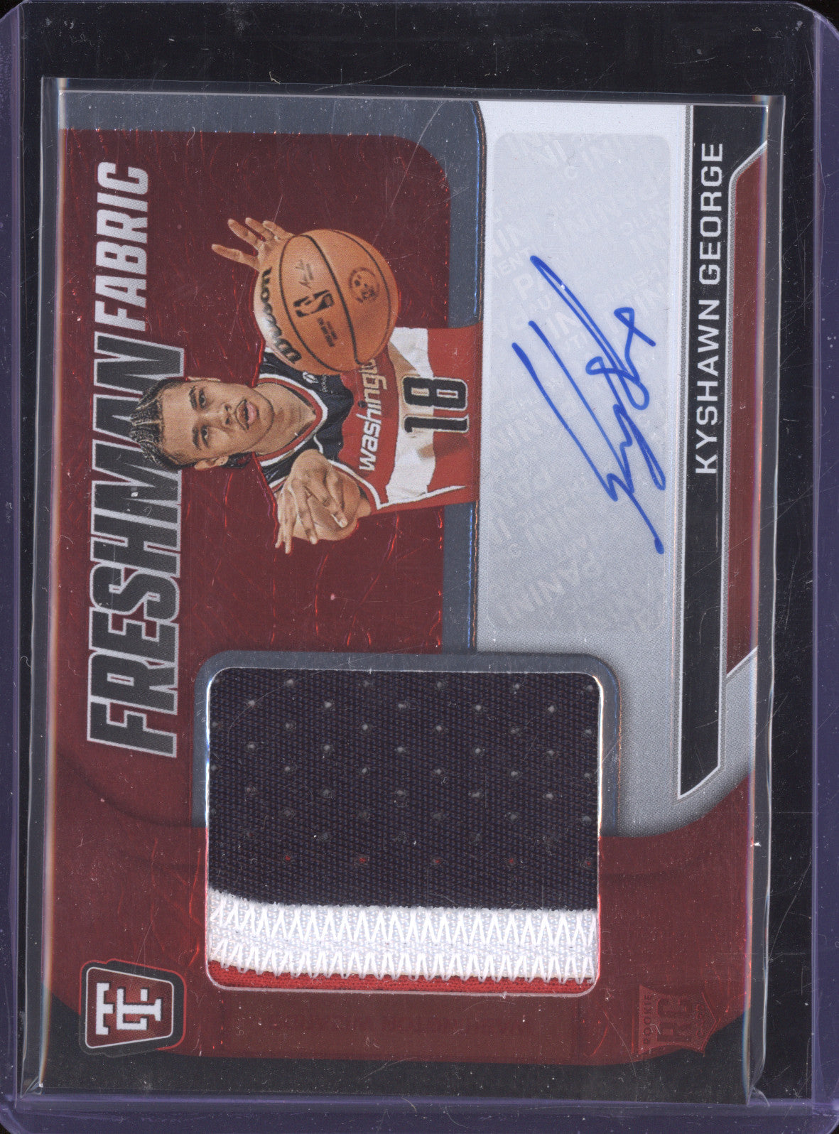 Kyshawn George 2024-25 Totally Certified FFS-KYS Freshman Fabric Auto Red /75