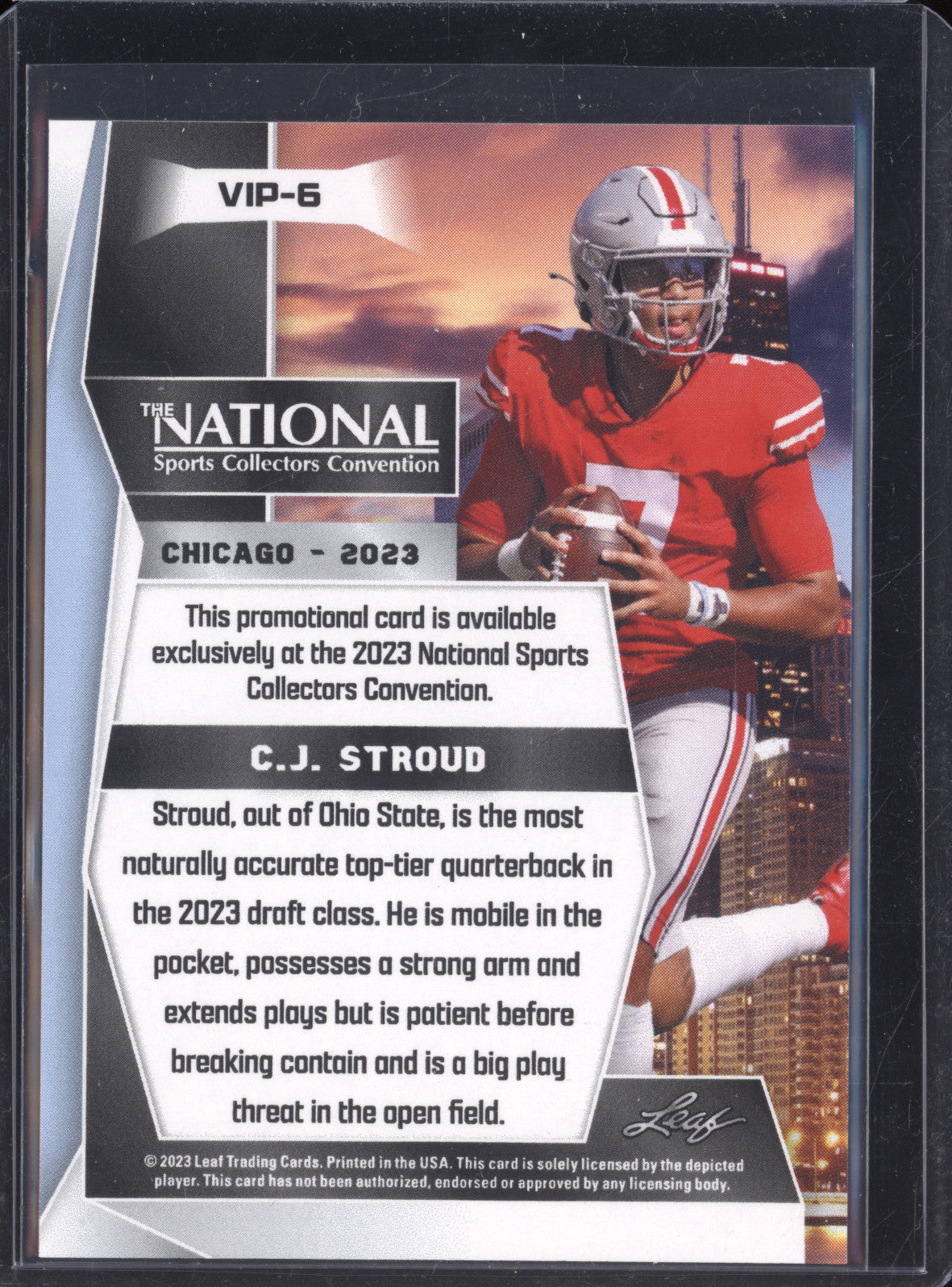CJ Stroud 2023 Leaf The National VIP-6 Rookie RC