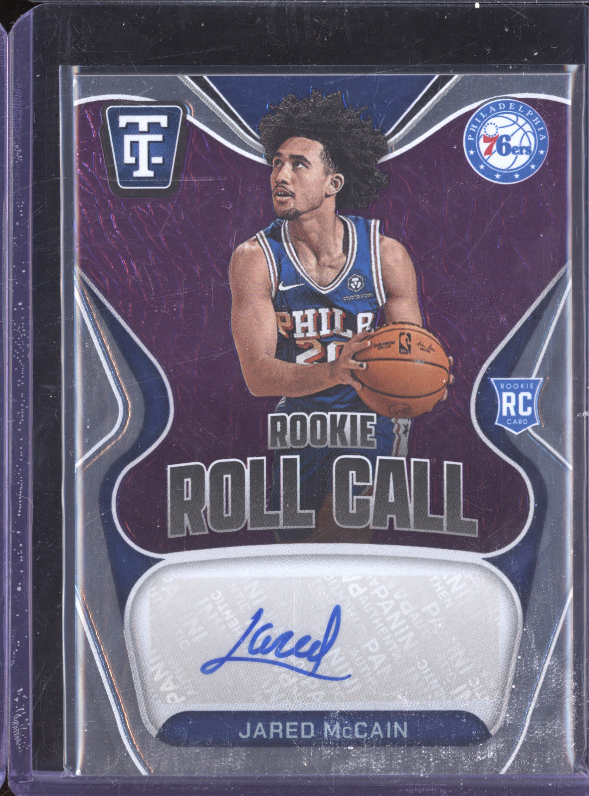 Jared McCain 2024-25 Totally Certified RC-JAR Rookie Roll Call Auto Purple /49