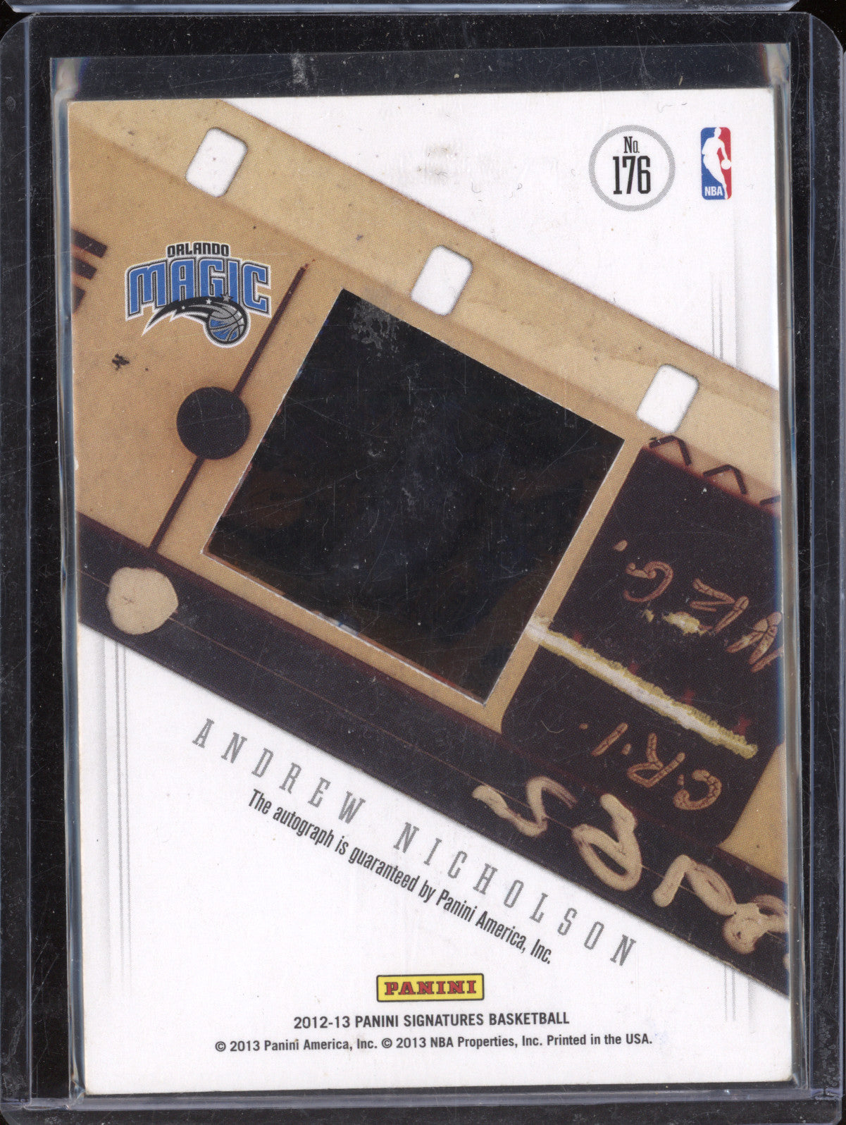 Andrew Nicholson 2012-13 Panini Signatures 176 Signatures Film Green 3/5