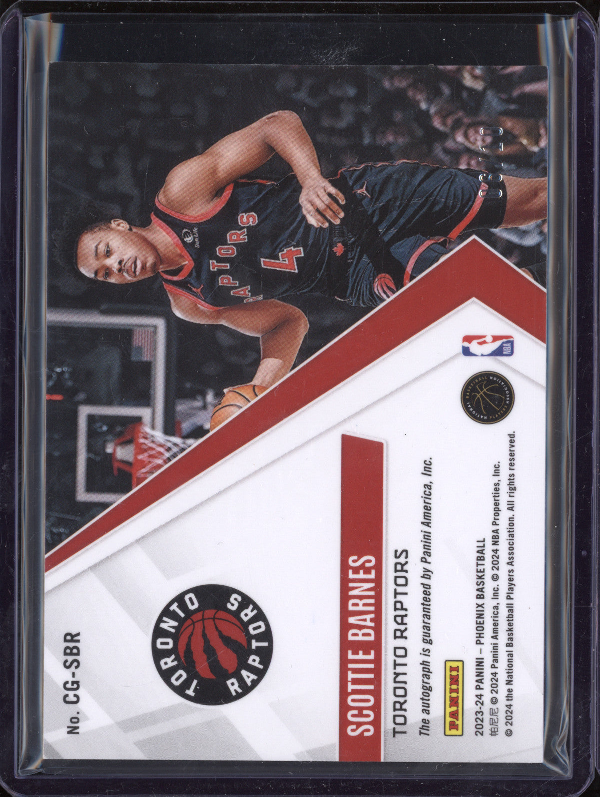 Scottie Barnes 2023-24 Panini Phoenix CG-SBR Calligraphy Auto Gold 6/10
