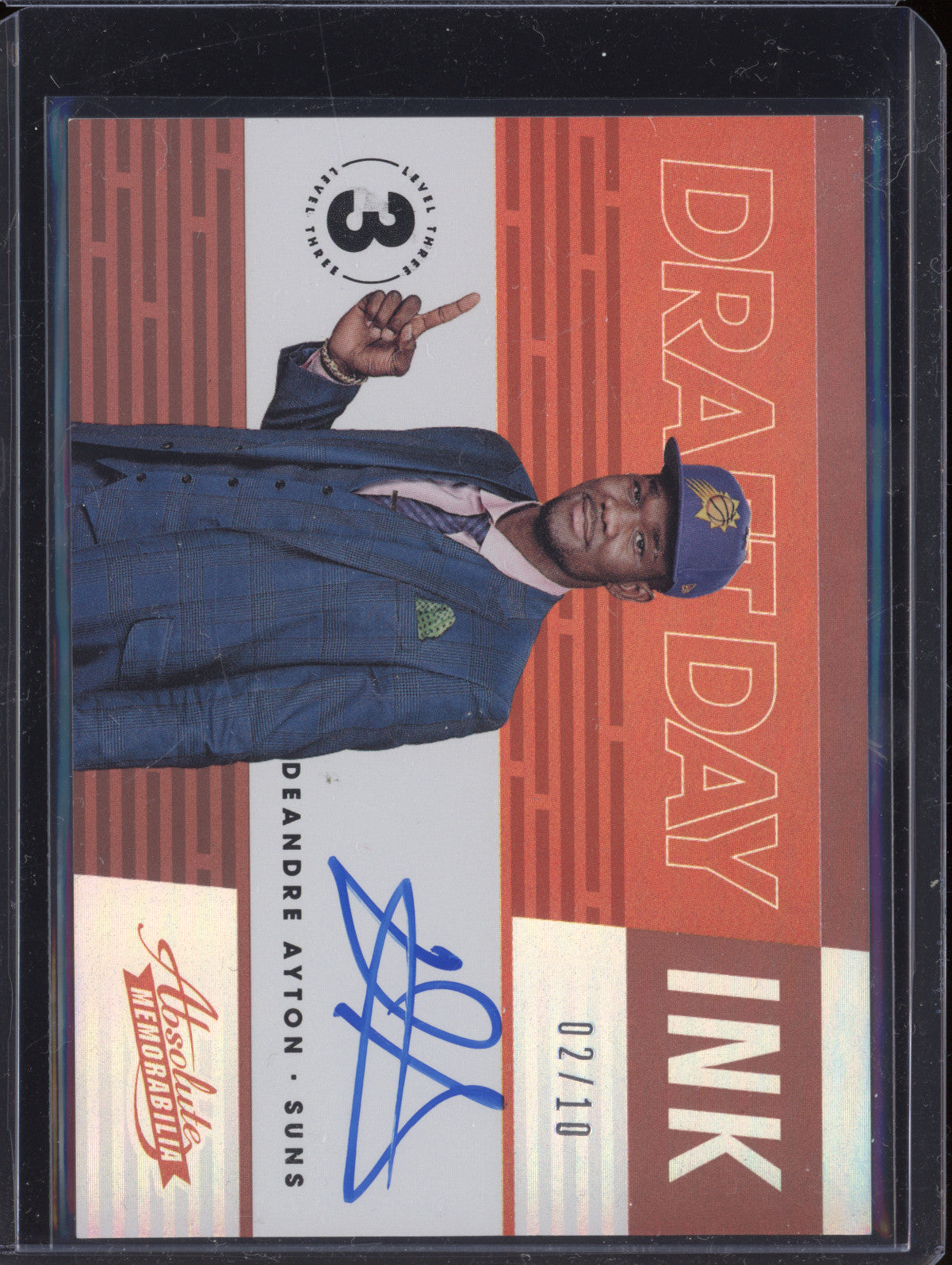 Deandre Ayton 2018-19 Panini Absolute DD-DAY Draft Day Ink Level 3 RC 2/10