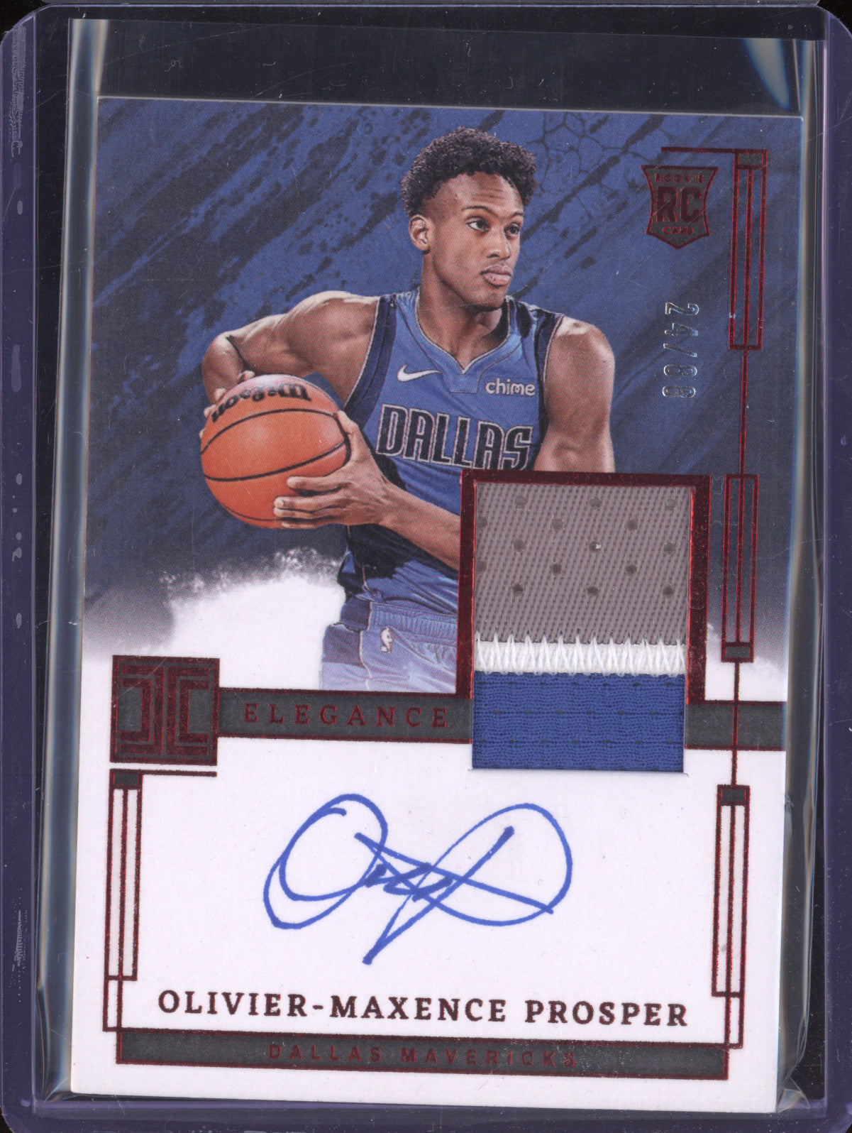 Olivier-Maxence Prosper 2023-24 Panini Impeccable Rookie Jersey Auto Int RC /88