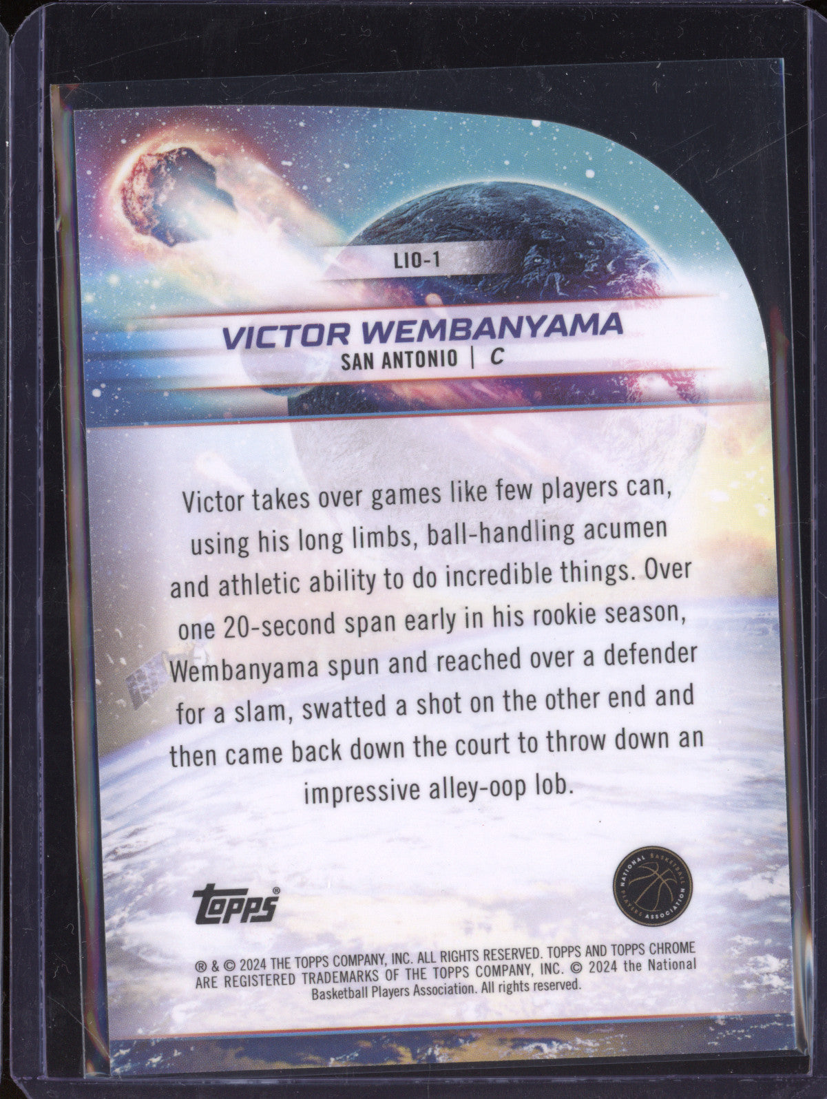 Victor Wembanyama 2023-24 Topps Cosmic Chrome LIO-1 Launched into Orbit RC
