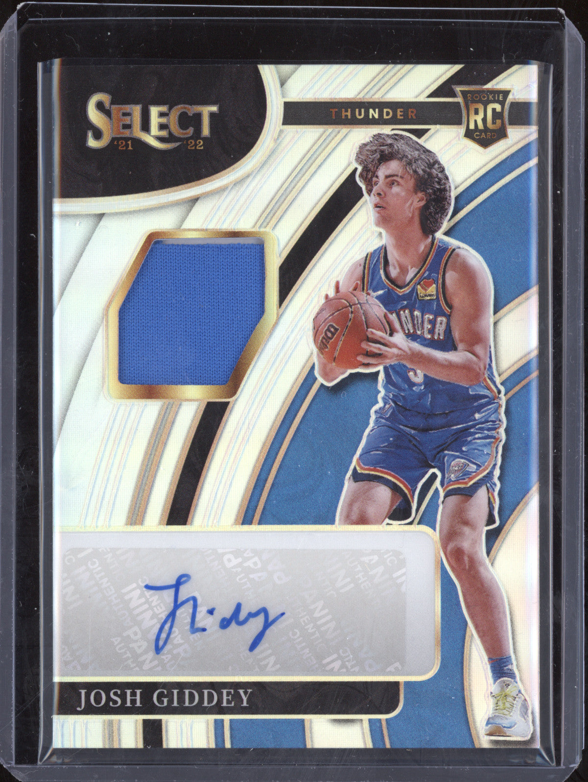 Josh Giddey 2021-22 Panini Select RJ-JGD Jersey Auto RC 80/199