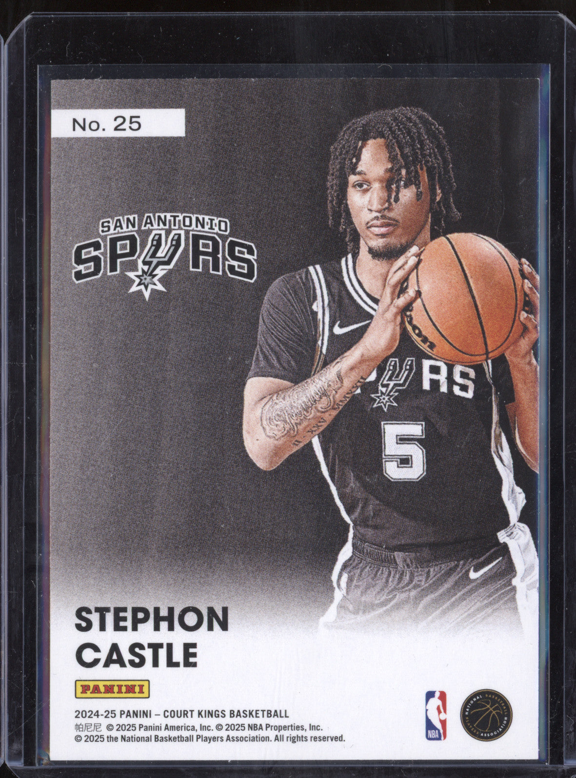 Stephon Castle 2024-25 Panini Court Kings 25 Double Exposure RC