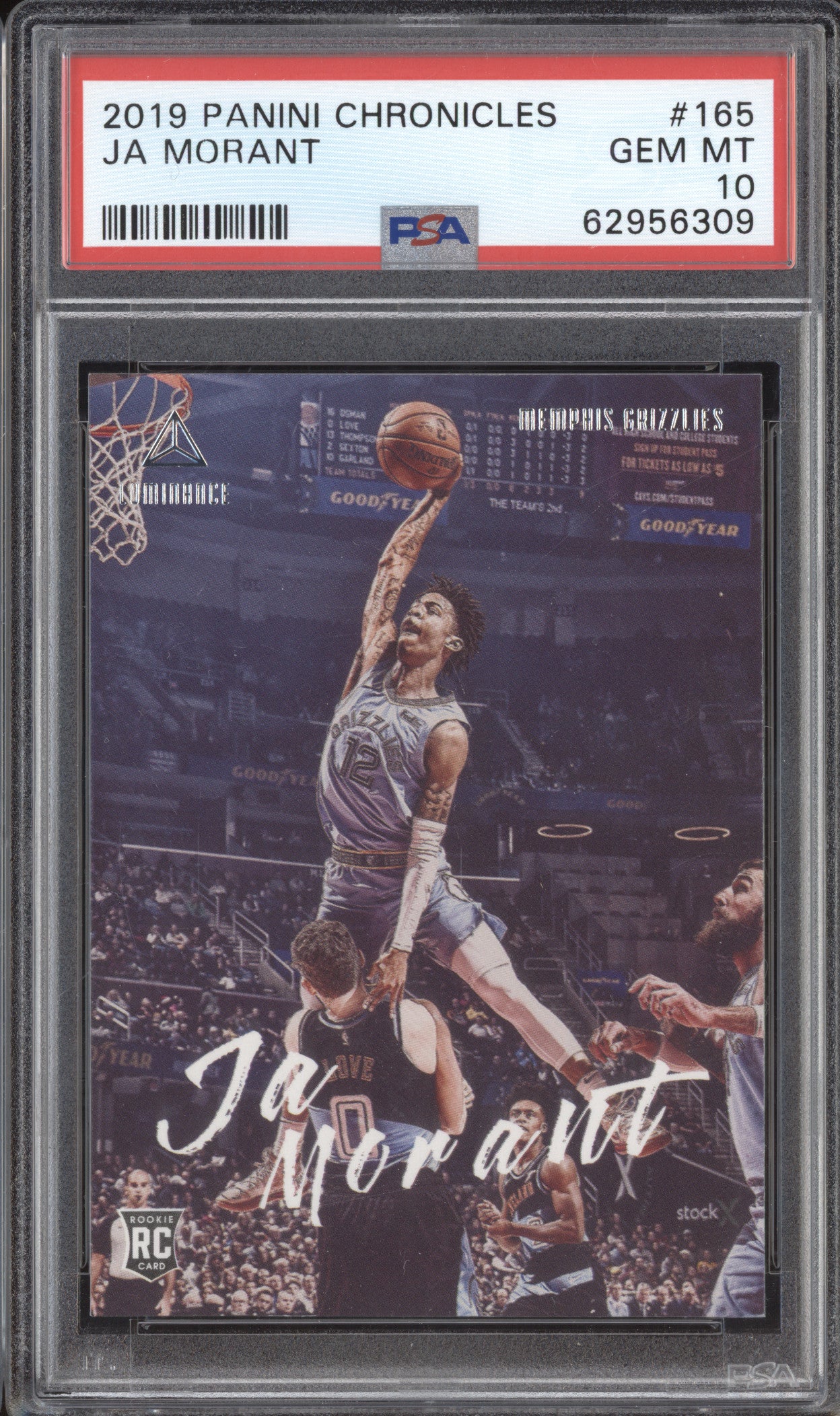 Ja Morant 2019-20 Panini Chronicles 165 Luminance RC PSA 10
