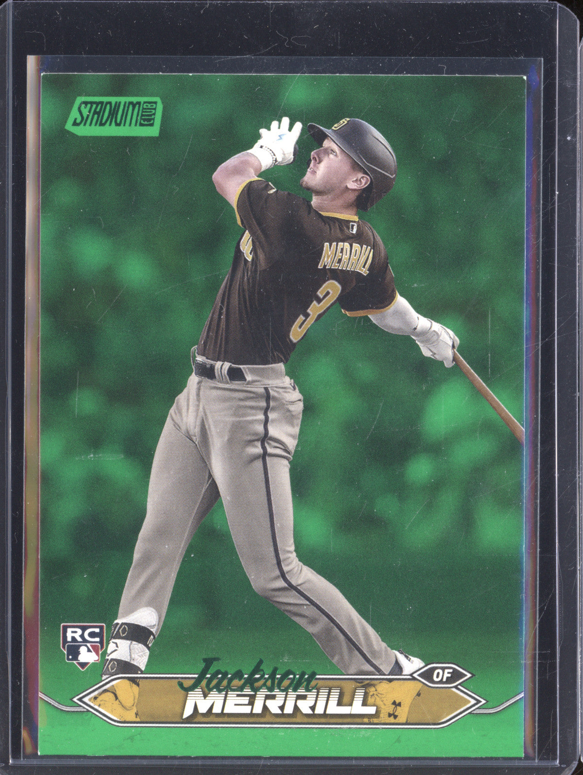 Jackson Merrill 2024 Topps Stadium Club 50 Green Foil RC 73/199