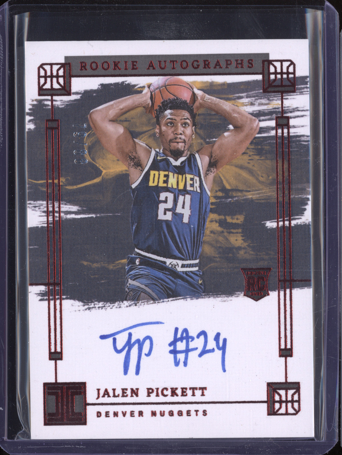 Jalen Pickett 2023-24 Panini Impeccable RA-PIC Rookie Auto International RC /88