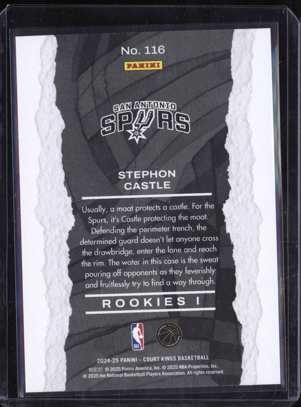 Stephon Castle 2024-25 Panini Court Kings 116 Rookies 1 RC