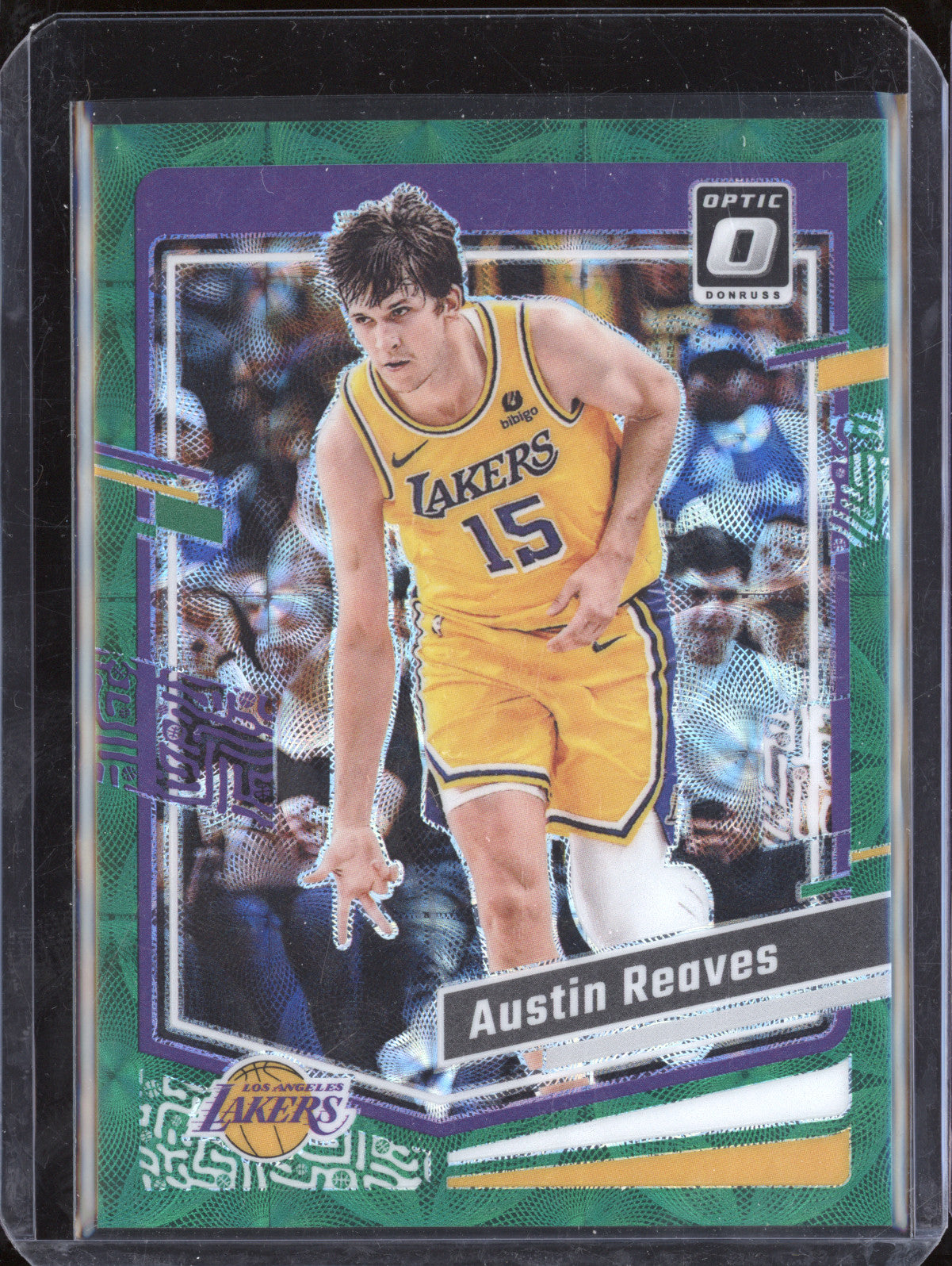 Austin Reaves 2023-24 Panini Donruss Optic 160 Green International 57/65