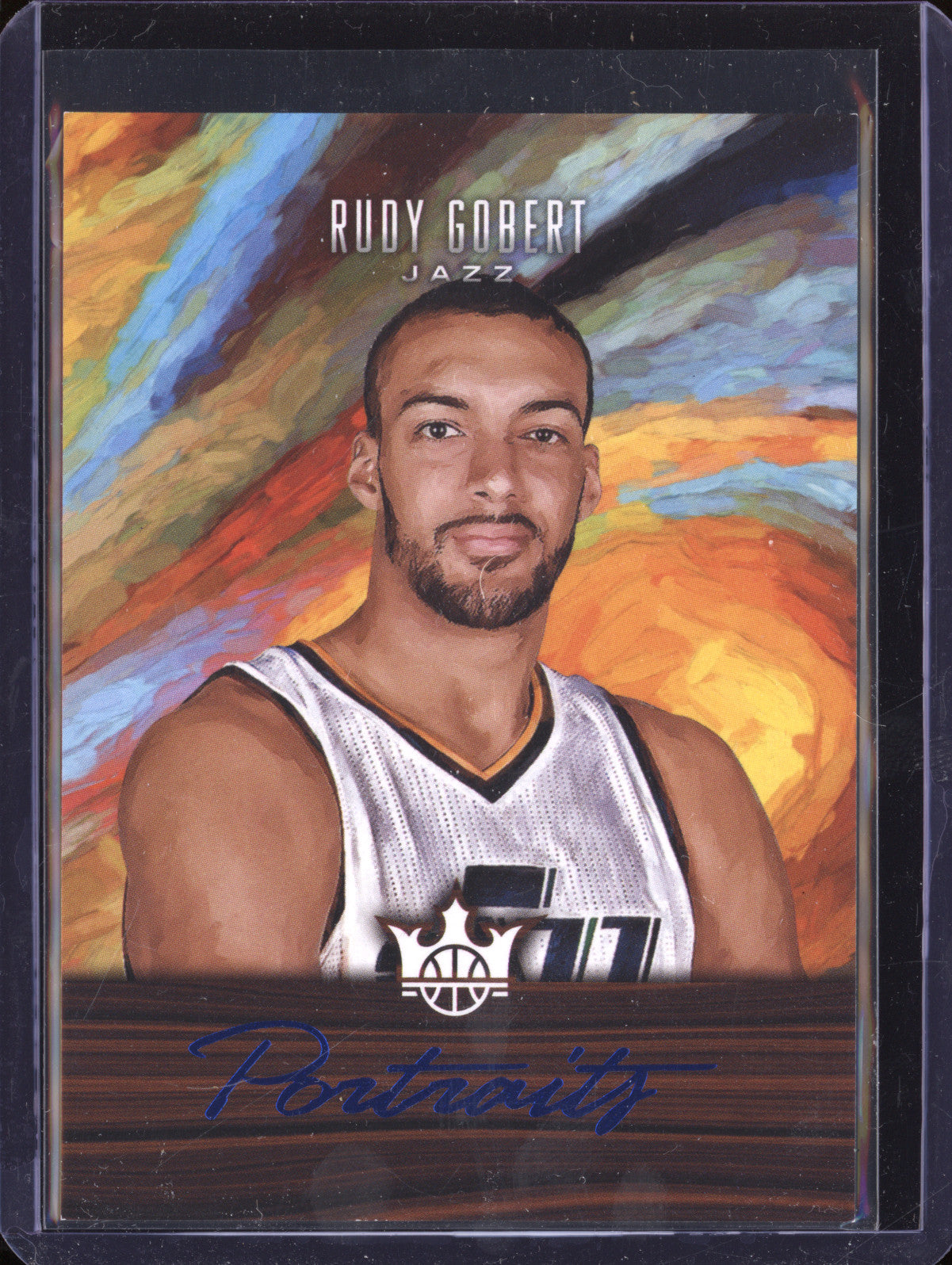 Rudy Gobert 2017-18 Panini Court Kings 67 Portraits Sapphire 23/25