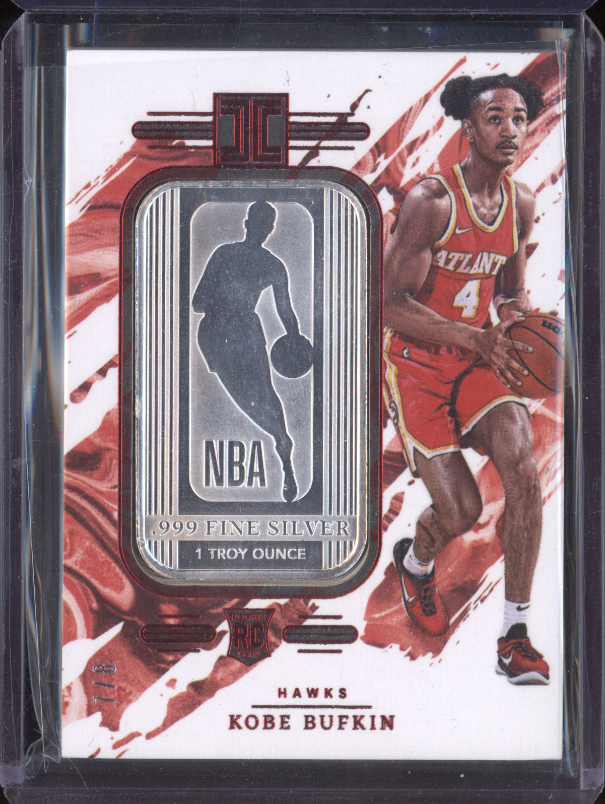 Kobe Bufkin 2023-24 Panini Impeccable 1 Silver NBA Logo International RC 7/8