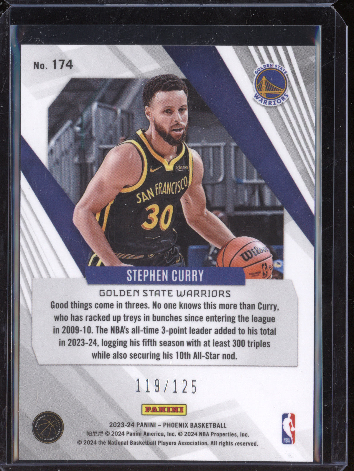 Stephen Curry 2023-24 Panini Phoenix 174 Seismic 119/125