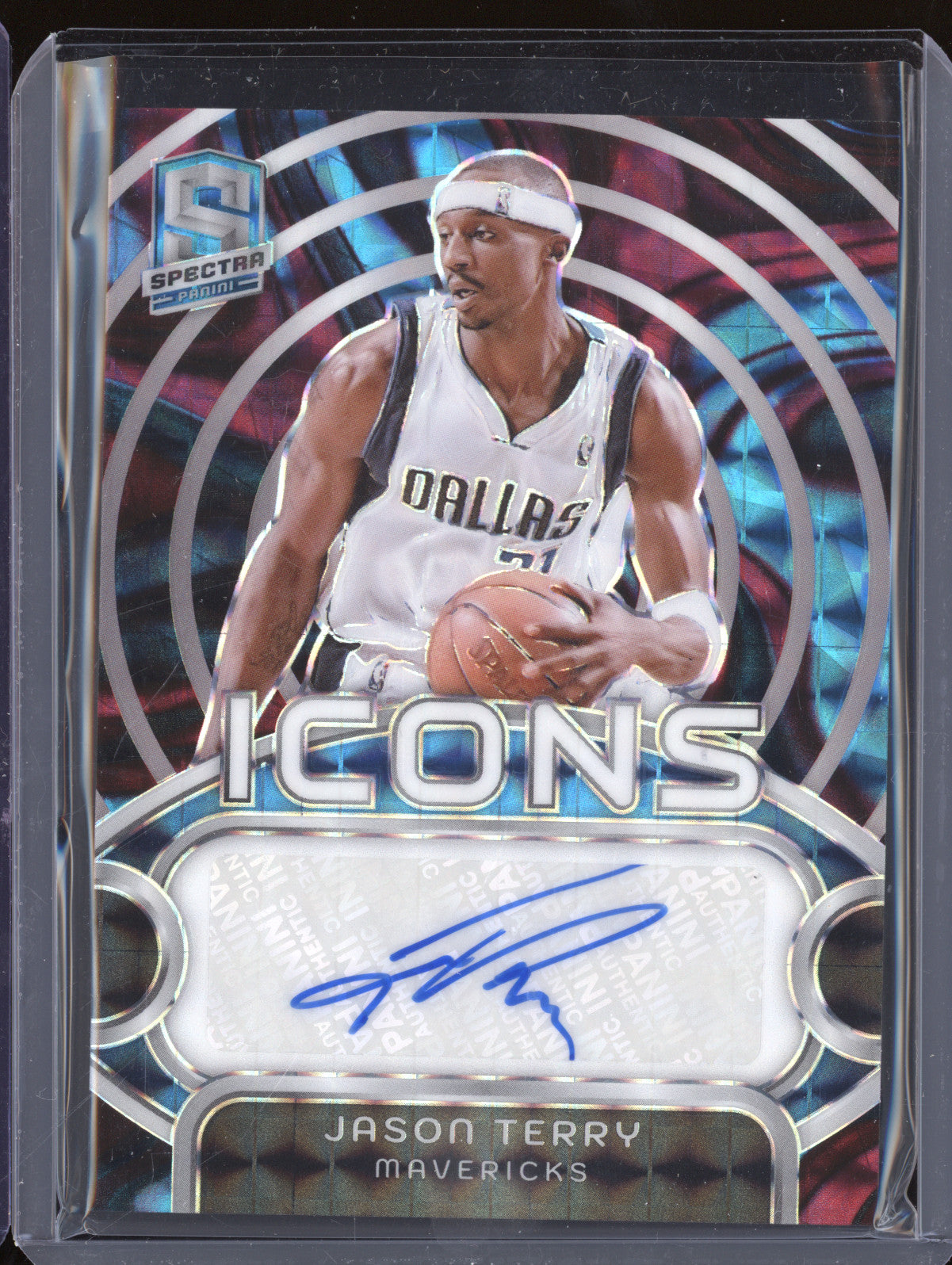 Jason Terry 2023-24 Panini Spectra IA-JET Icons Auto Interstellar 47/75