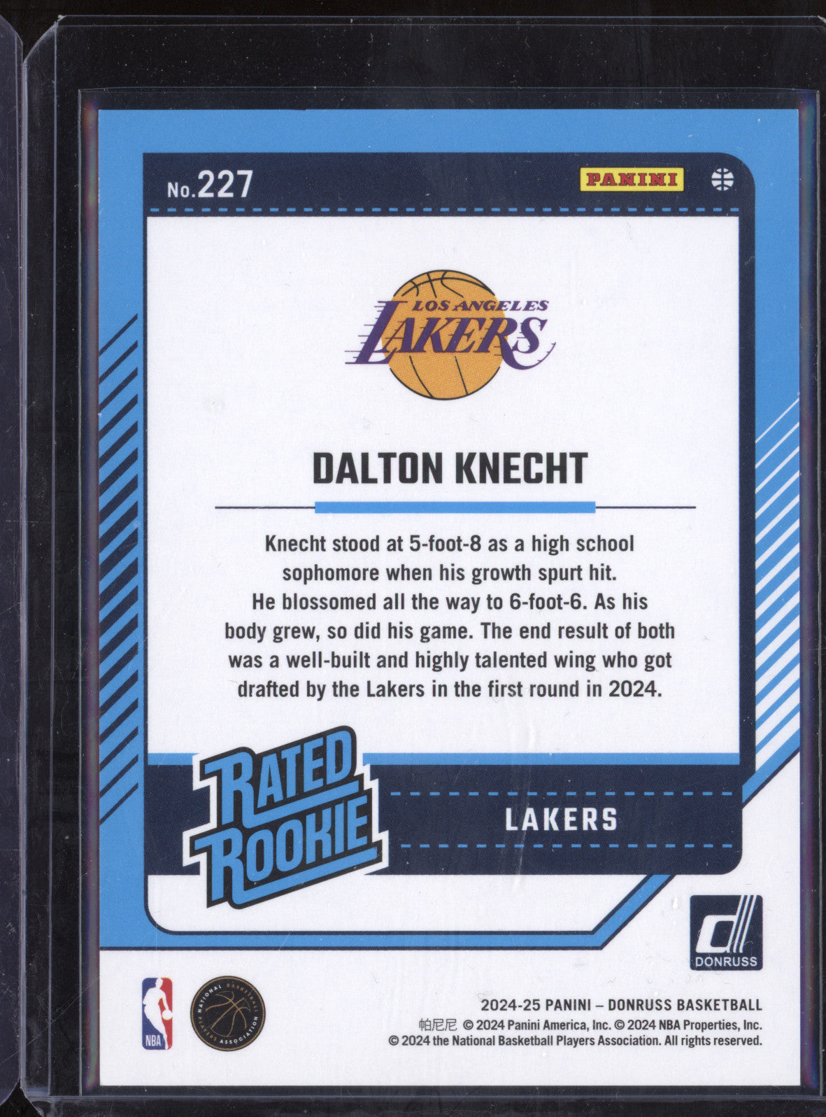 Dalton Knecht 2024-25 Panini Donruss 227 Crystals RC 18/125