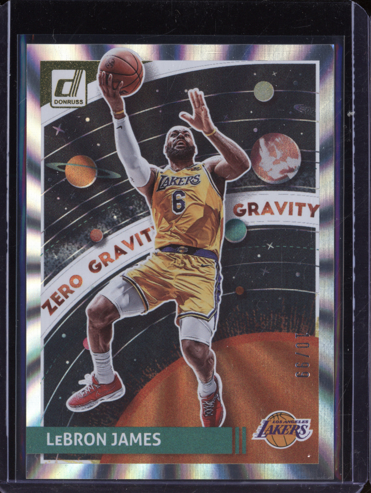 LeBron James 2023-24 Panini Donruss 9 Zero Gravity Holo Laser 10/99