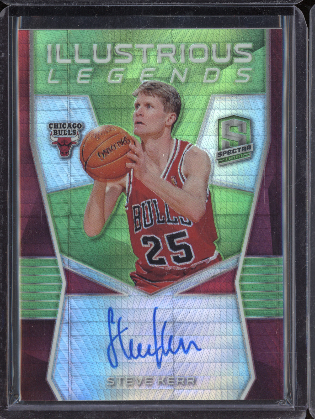 Steve Kerr 2018-19 Panini Spectra IL-SKR Illustrious Legends Auto Green Neon /49