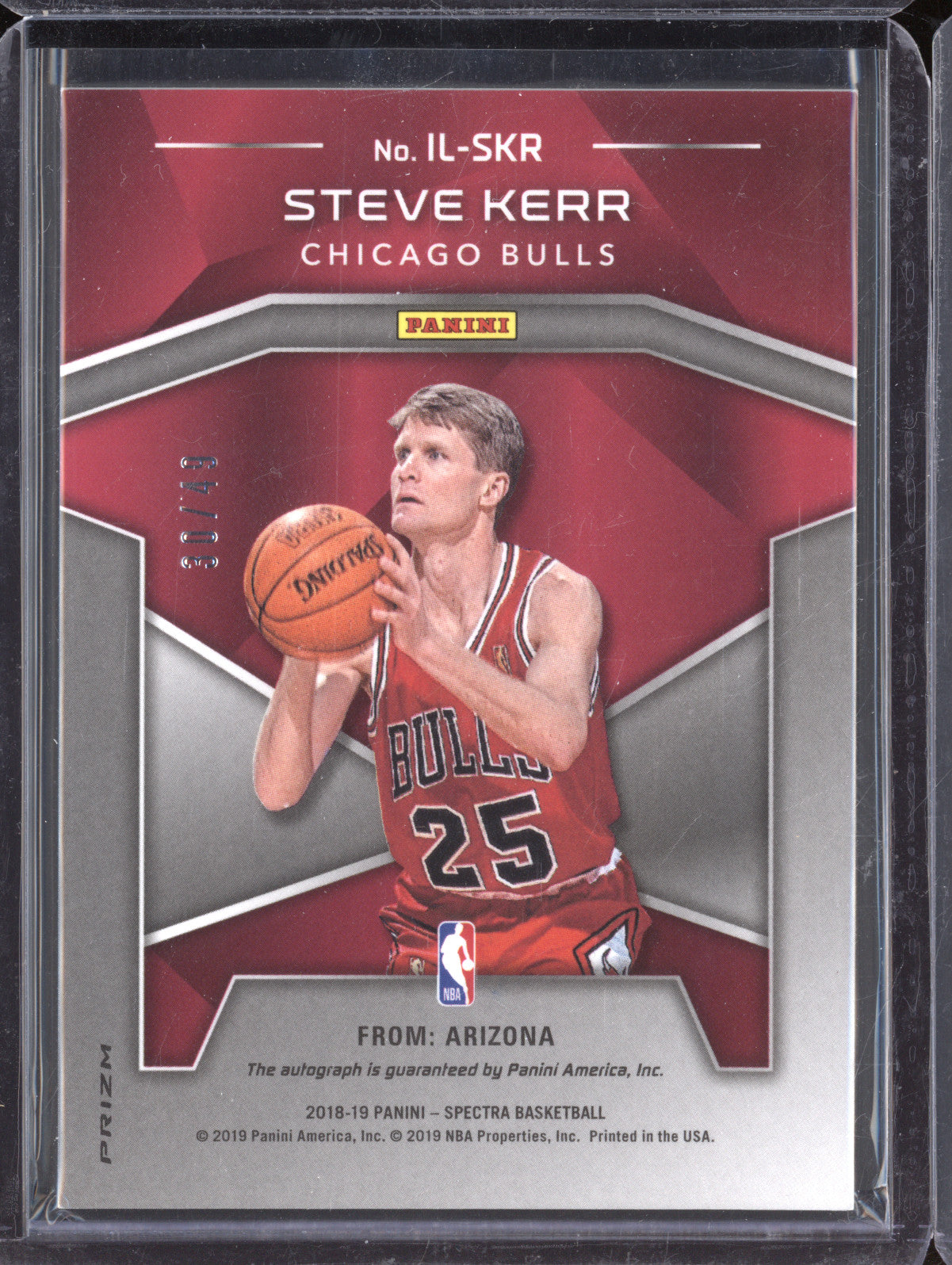 Steve Kerr 2018-19 Panini Spectra IL-SKR Illustrious Legends Auto Green Neon /49