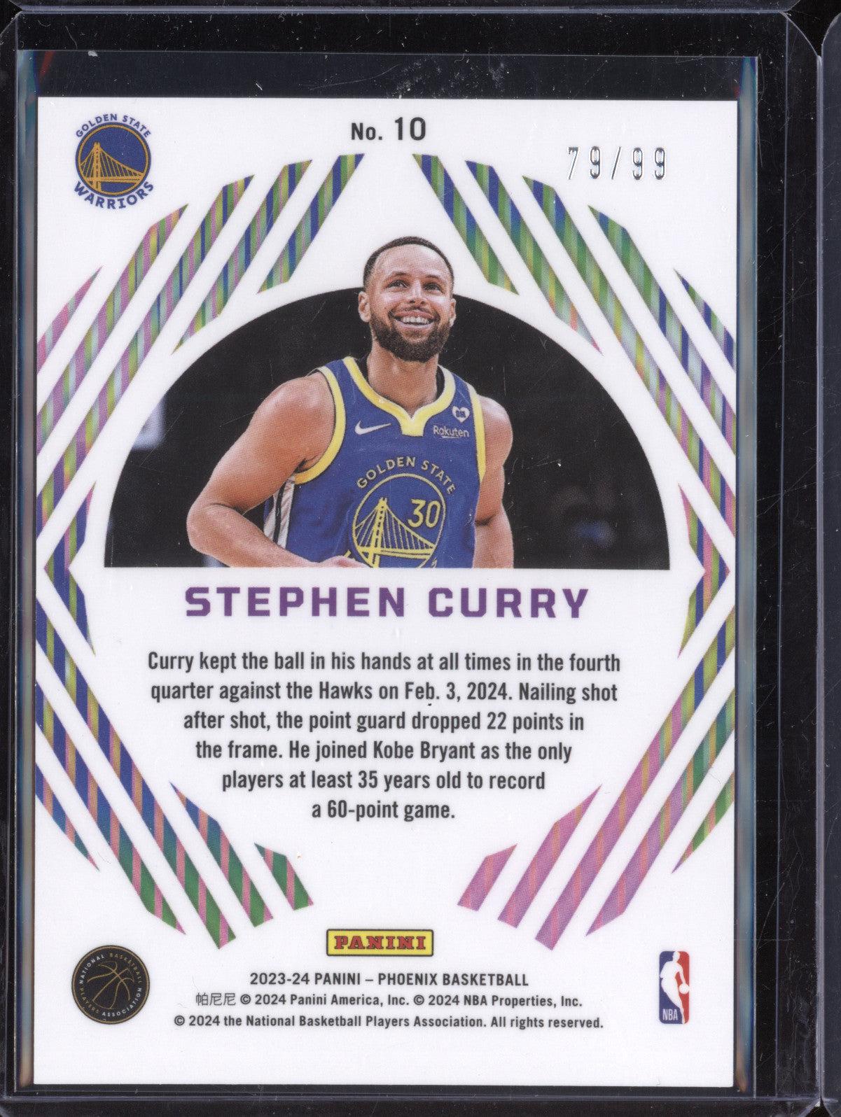 Stephen Curry 2023-24 Panini Phoenix 10 Mystique Pink 79/99
