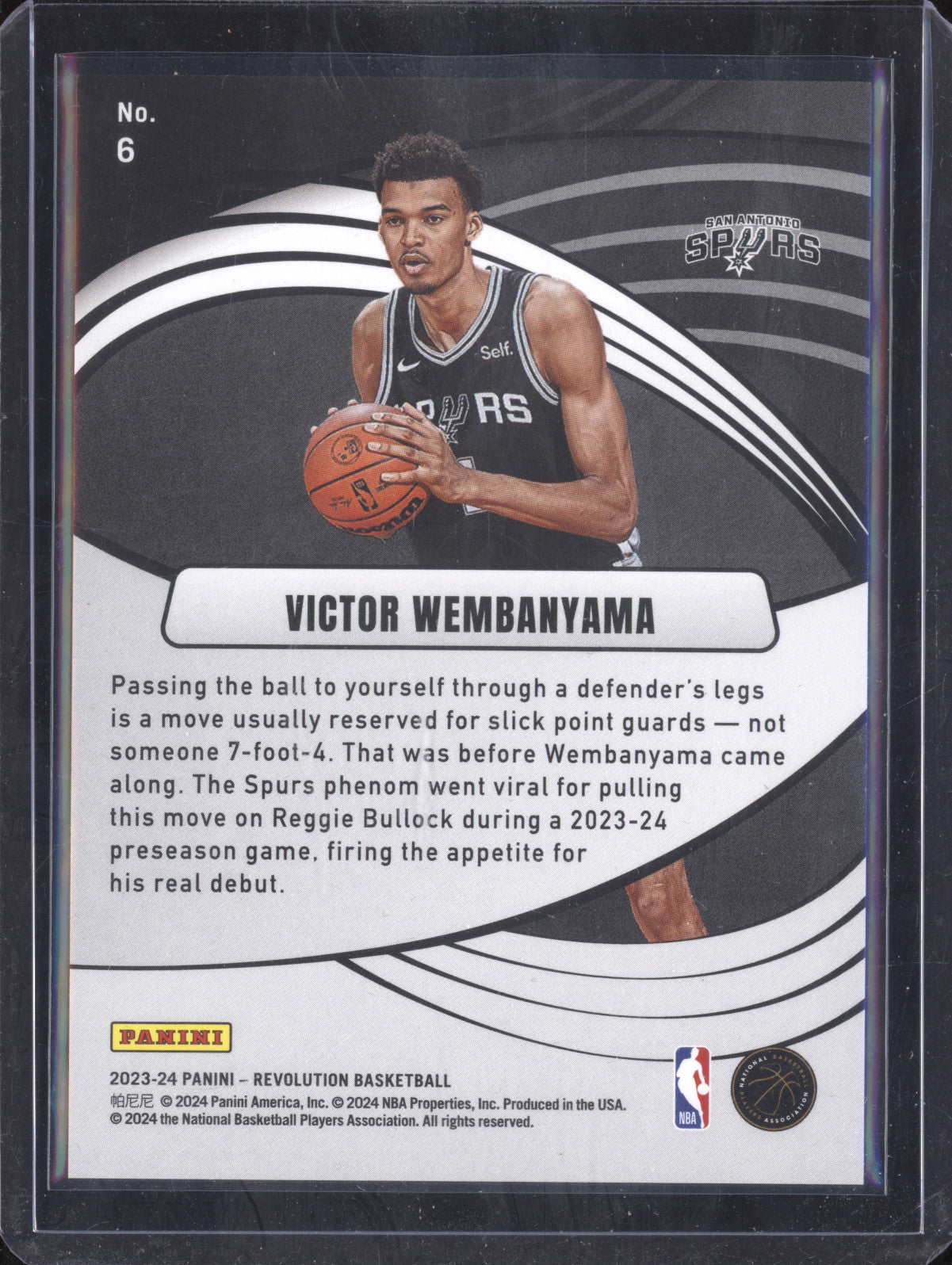 Victor Wembanyama 2023-24 Panini Revolution 6 Supernova RC