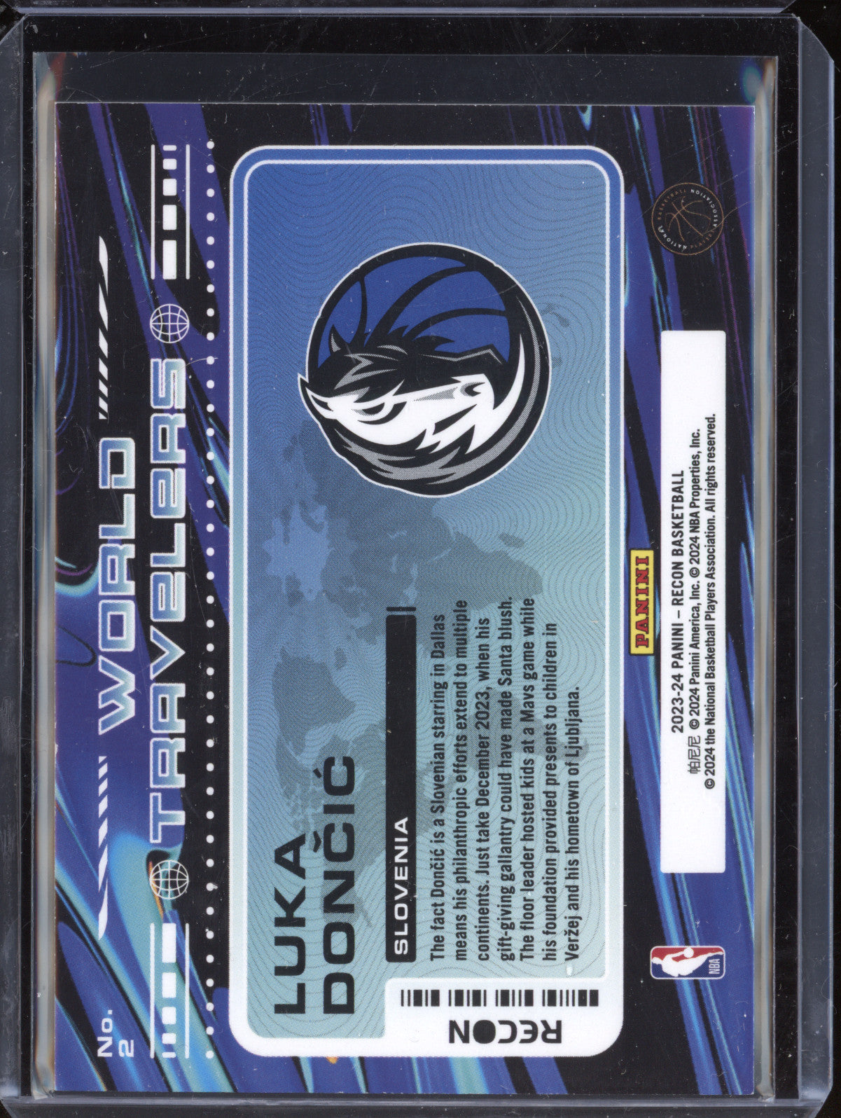Luka Doncic 2023-24 Panini Recon 2 World Travelers