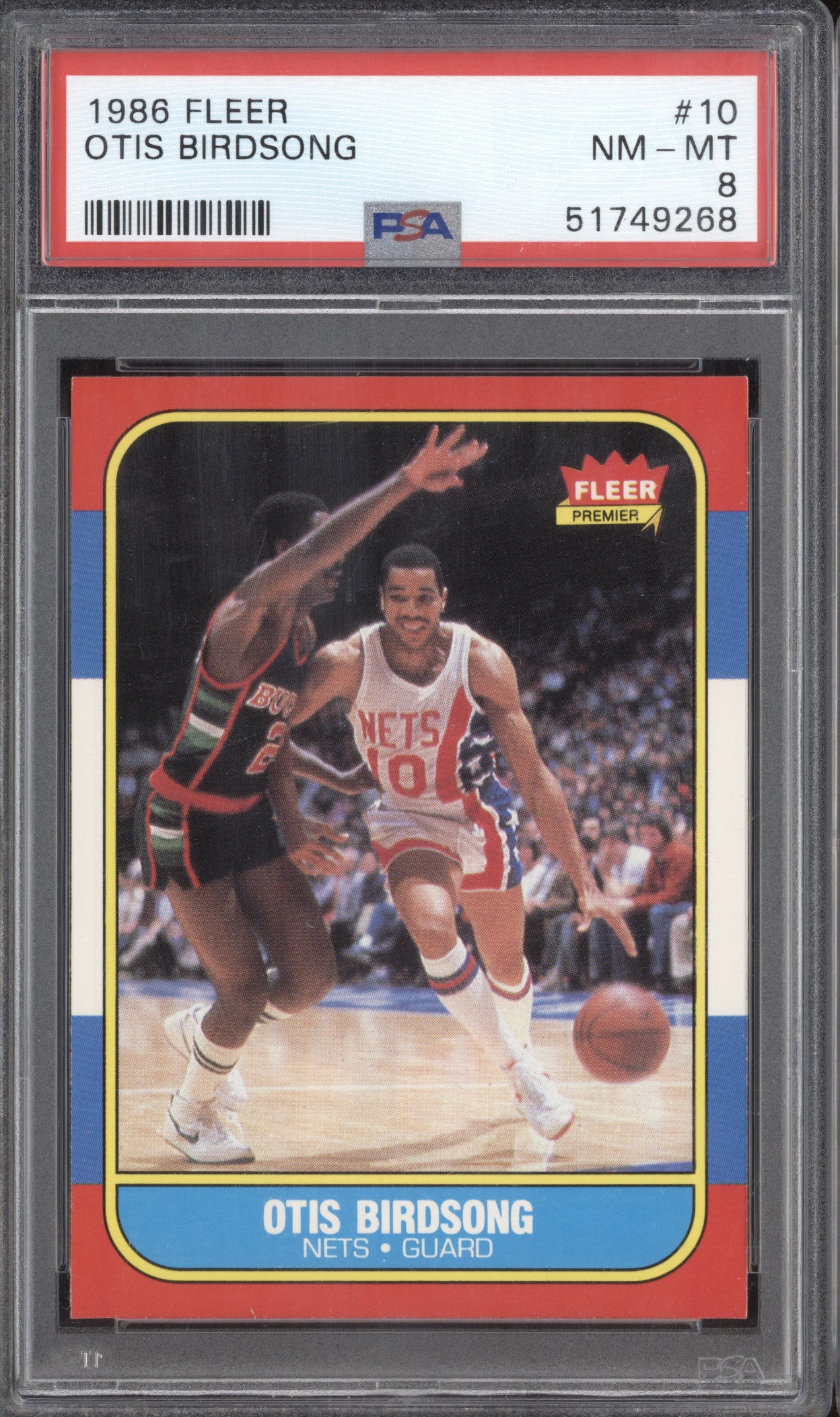 Otis Birdsong 1986-87 Fleer 10 PSA 8