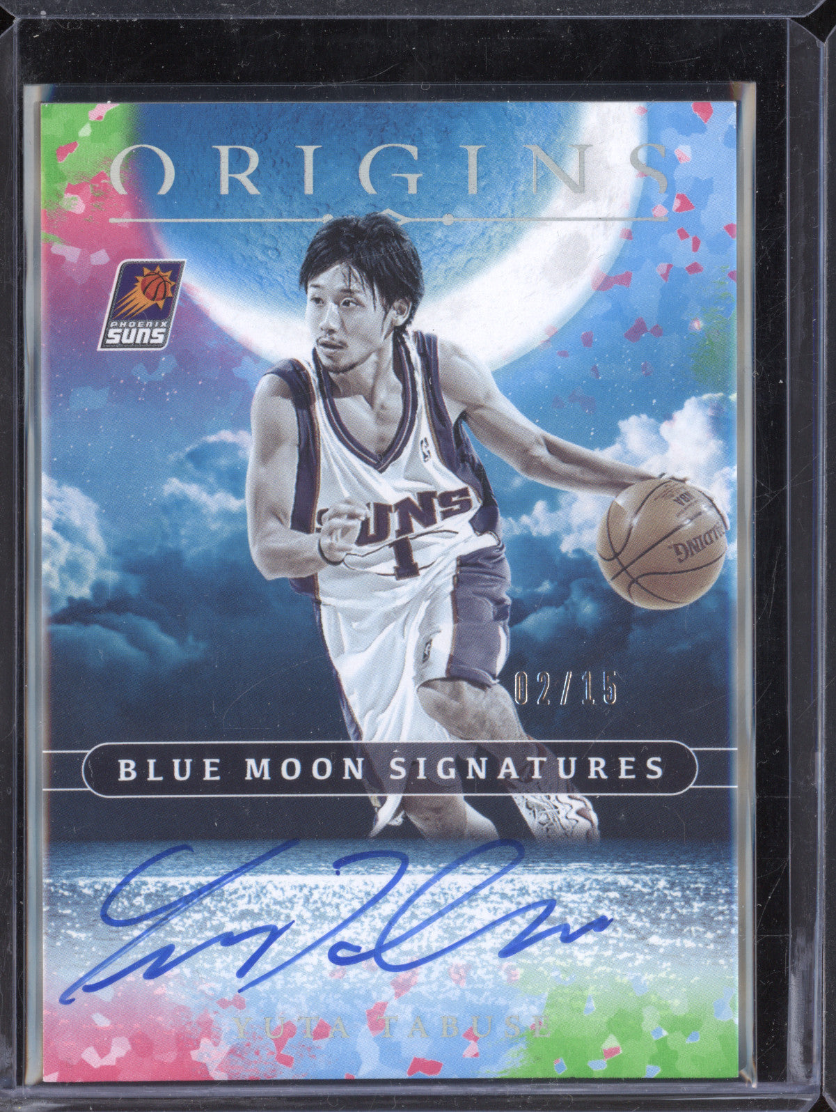 Yuta Tabuse 2024-25 Panini Origins BMS-YUT Blue Moon Auto Opal 2/15