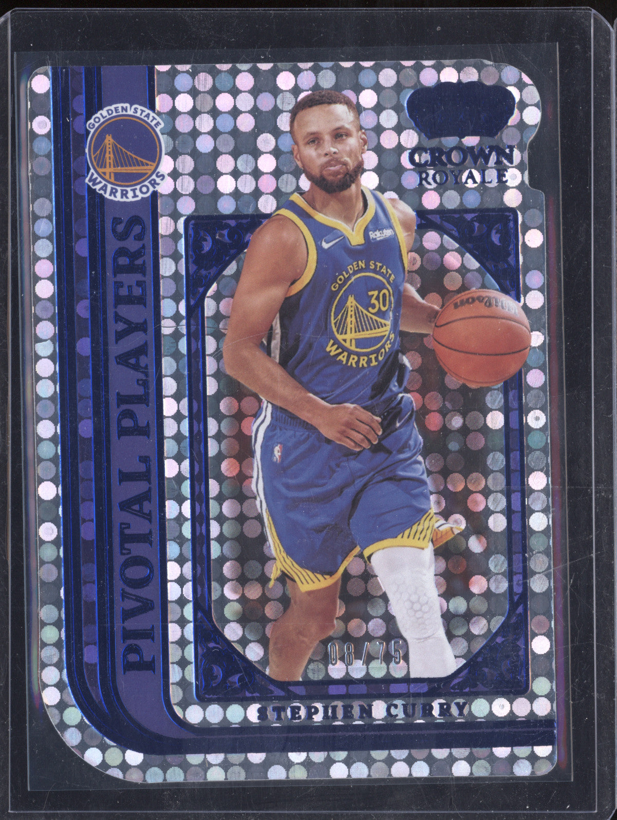 Stephen Curry 2021-22 Panini Crown Royale 2 Pivotal Players Blue 8/75