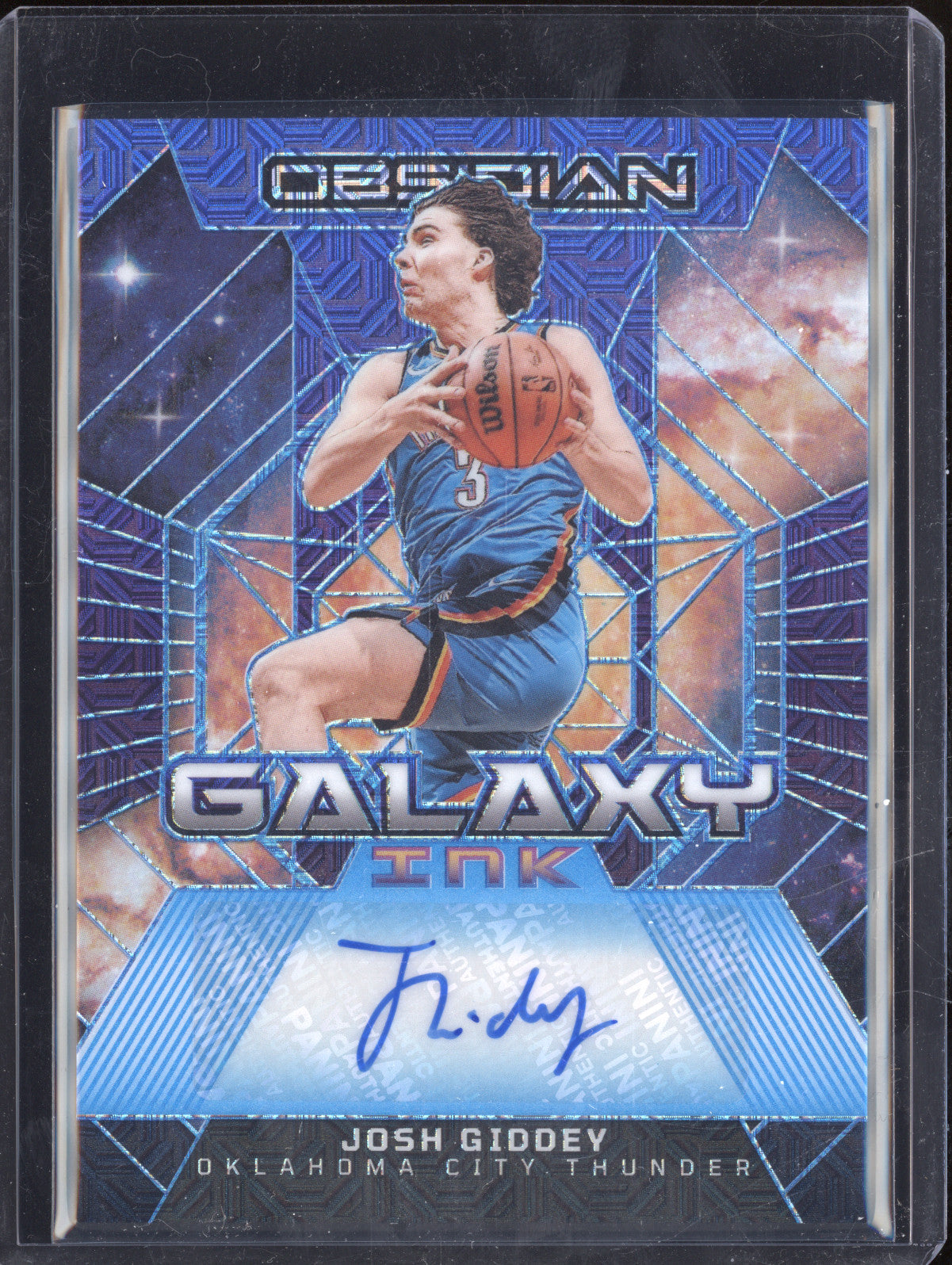 Josh Giddey 2023-24 Panini Obsidian GI-GID Galaxy Auto Deep Sea Mojo EE 4/5