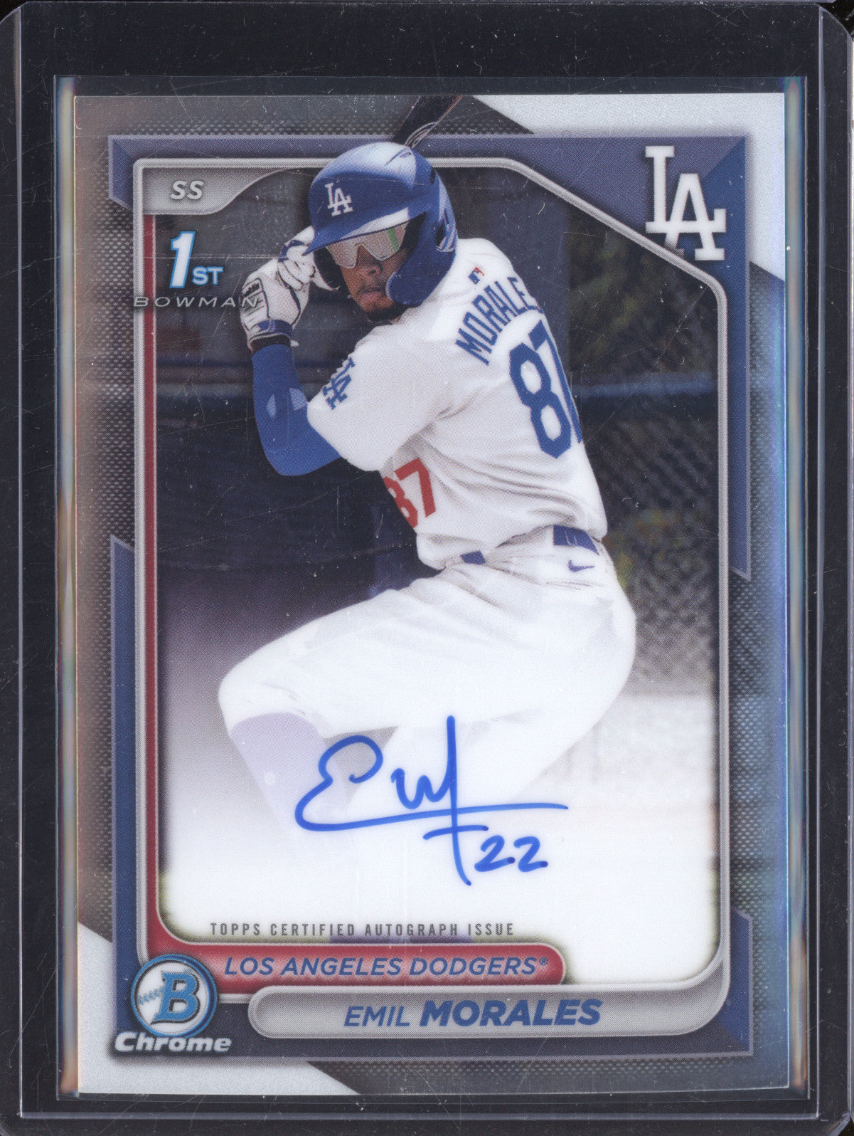 Emil Morales 2024 Bowman Chrome CPA-EM Chrome Prospect Autograph RC