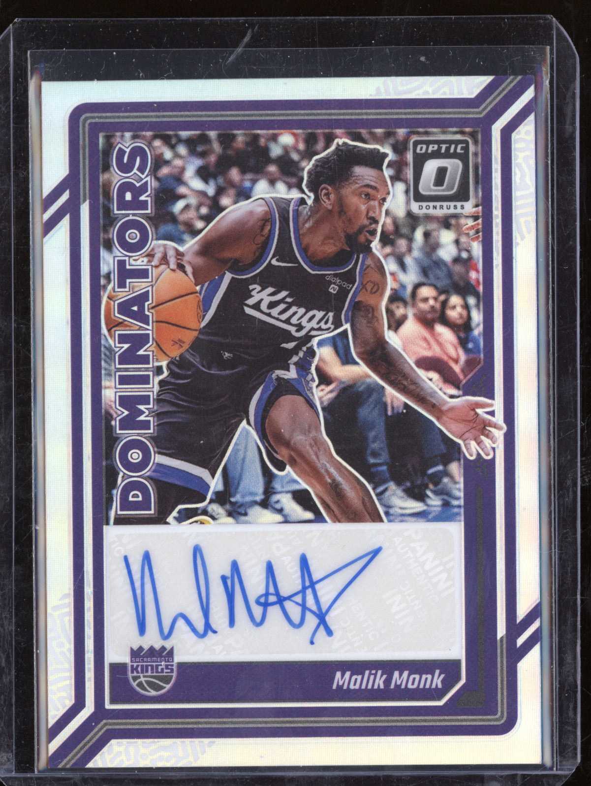 Malik Monk 2023-24 Panini Donruss Optic DS-MOK Dominators Signature 5/99